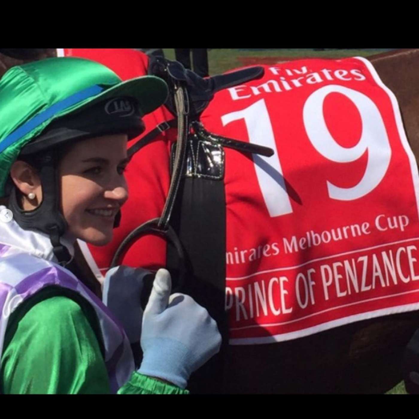 Melbourne Cup winner Michelle Payne shares her tip for this year's Cup episode artwork