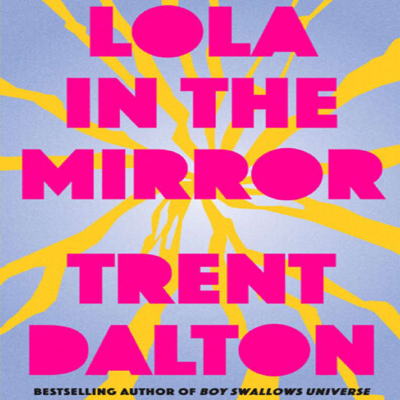 BOY SWALLOWS UNIVERSE author Trent Dalton backstage with Caroline episode artwork