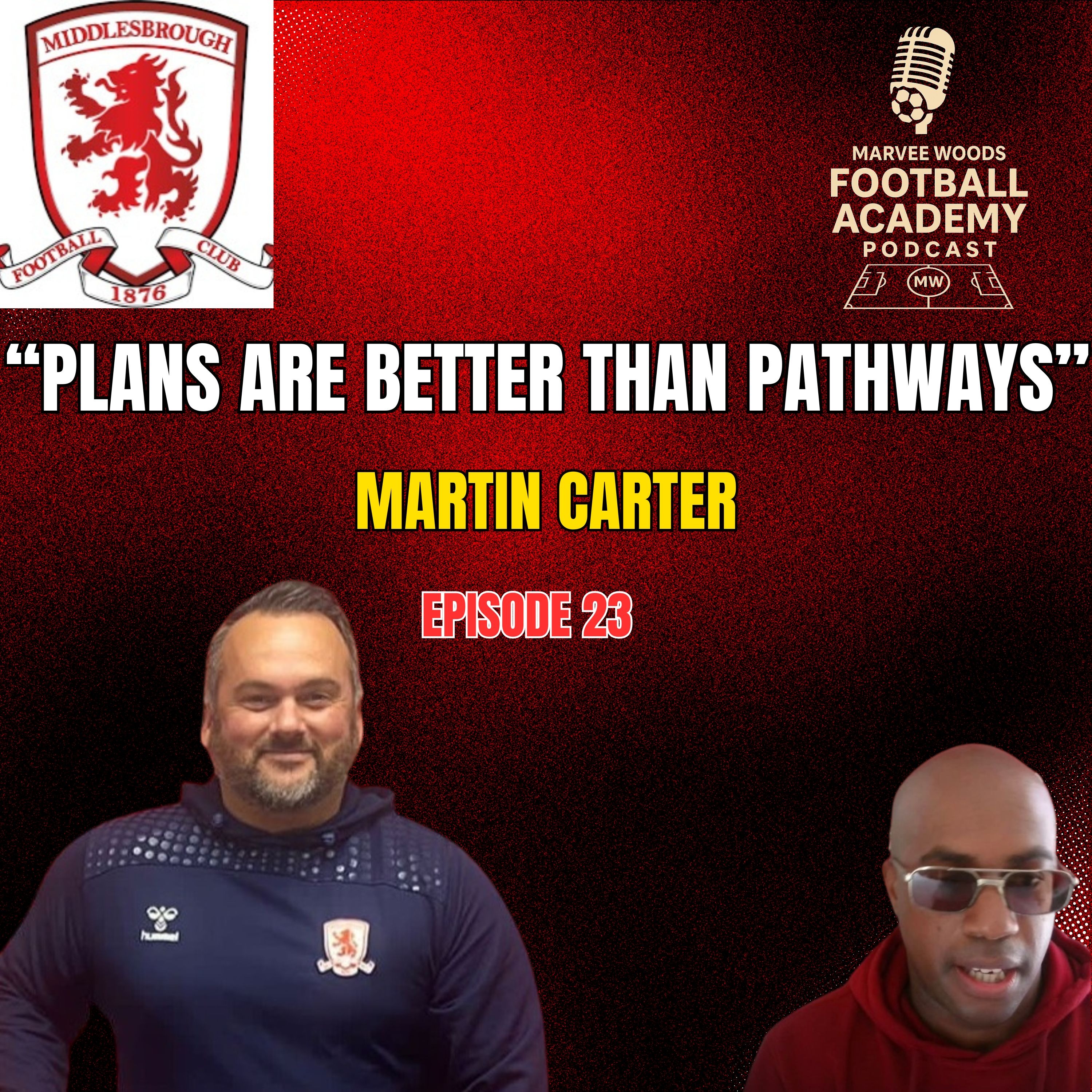 Middlesbrough Head Of Academy Recruitment - Martin Carter ("Plans Are Better Than Pathways"") - Episode 23 snippet")