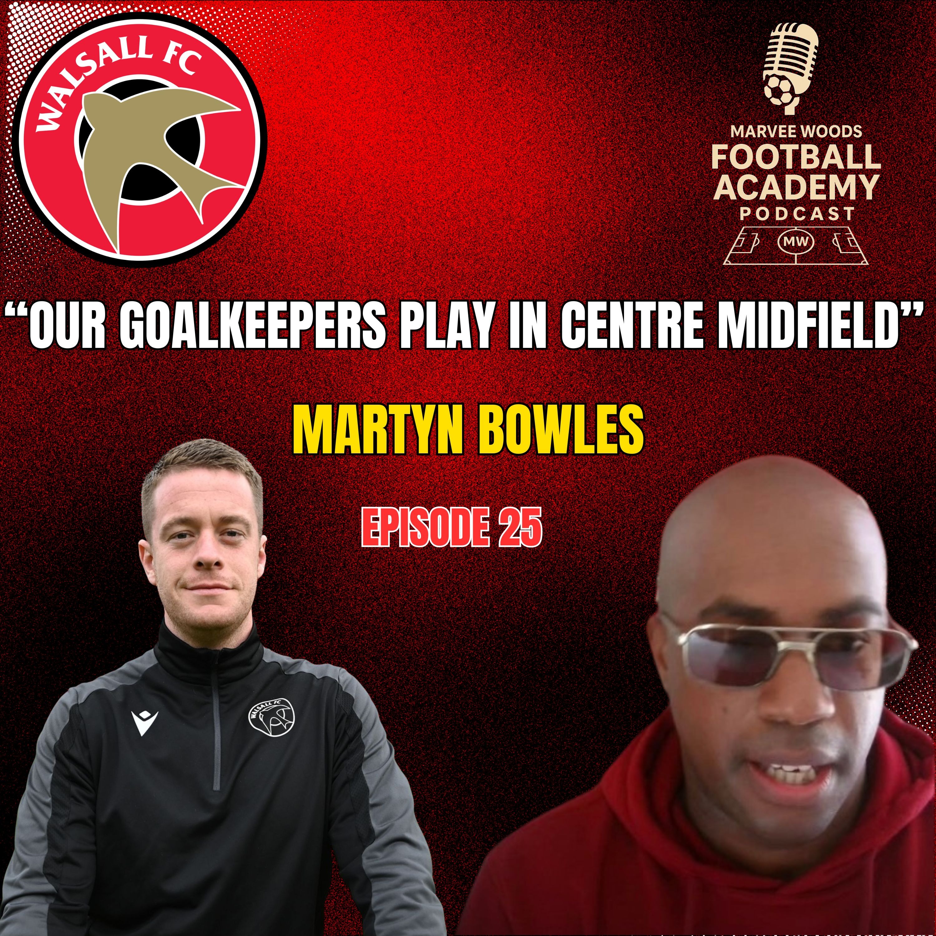 Walsall Academy Manager - Martyn Bowles ("Our Goalkeepers Play In Centre Midfield"") - Episode 25 snippet")