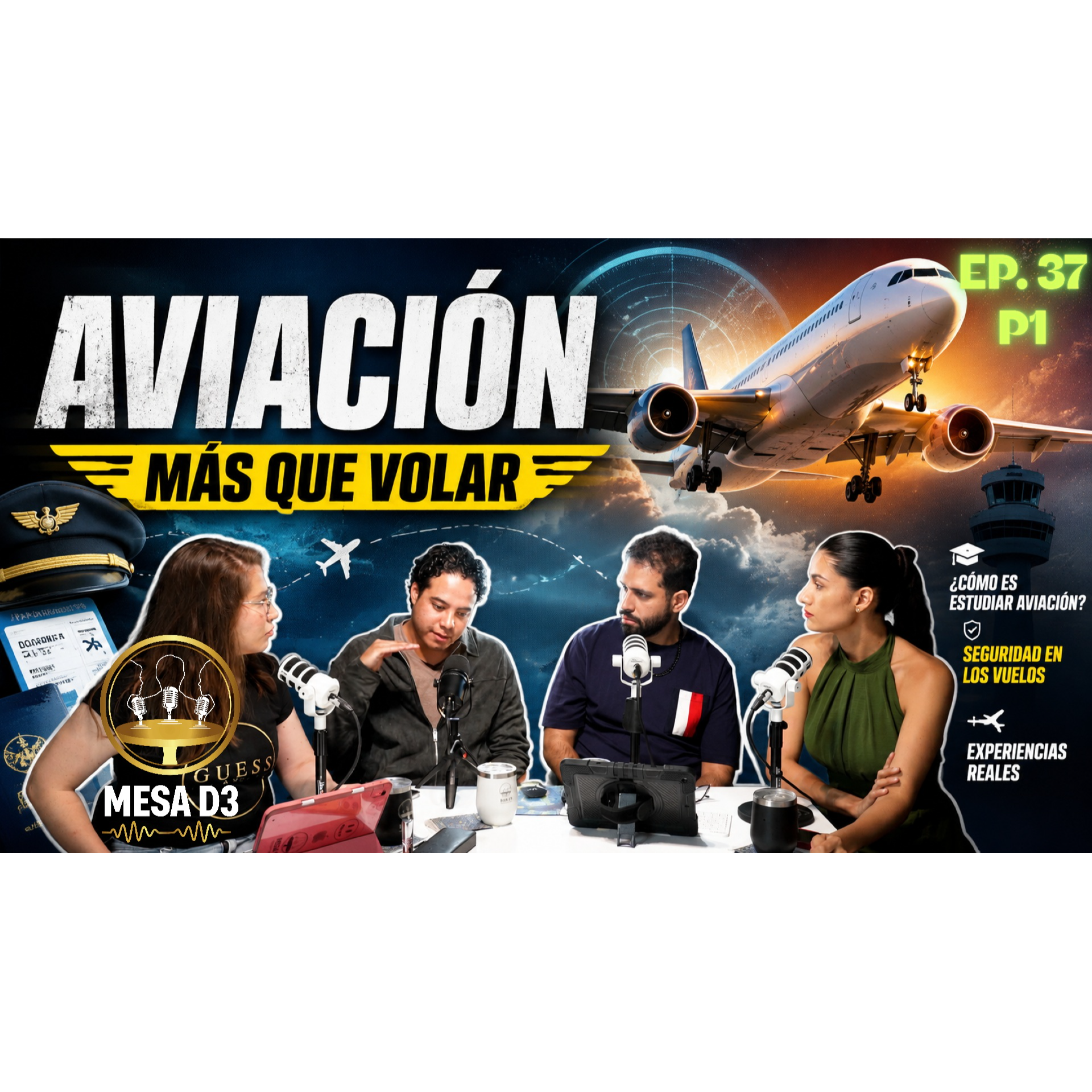 EP37.P1 - ¿Que tan DIFÍCIL es ser PILOTO aviador? La REALIDAD detrás de la profesión. episode artwork