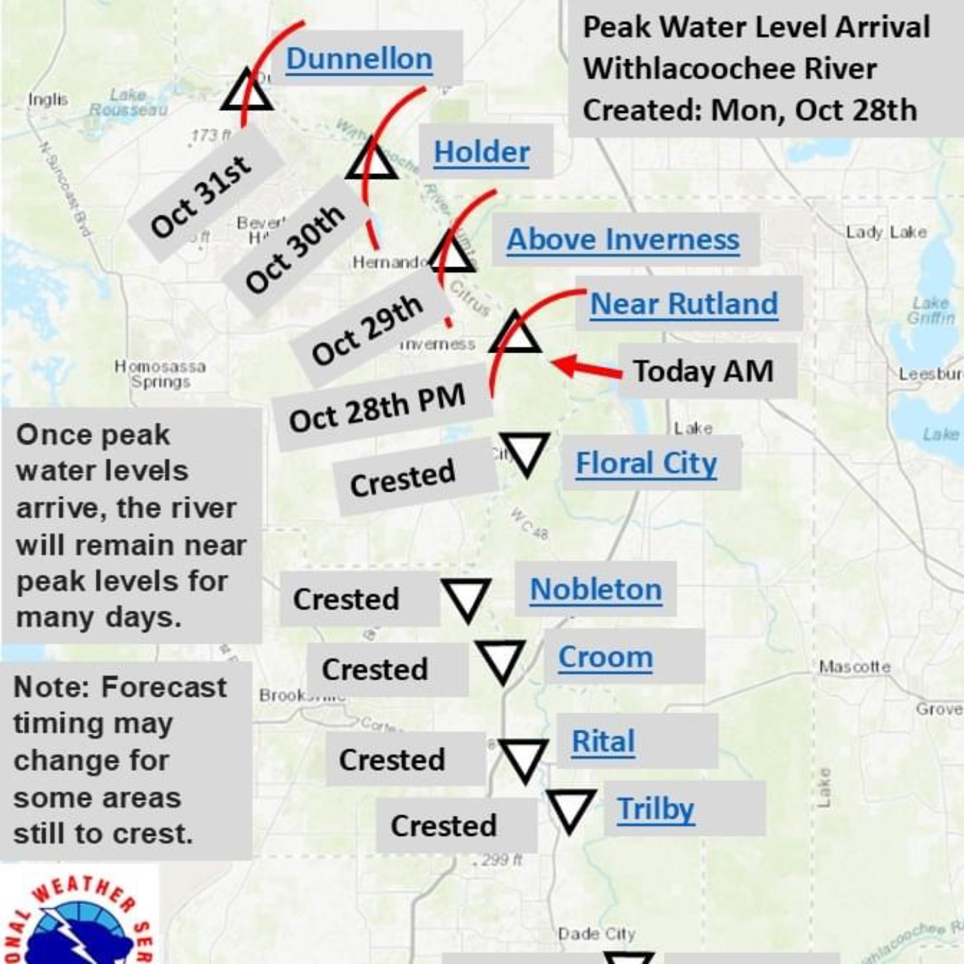 Weeks After Hurricane Milton, Floods Still Ongoing Along Withlacoochie River in Florida
