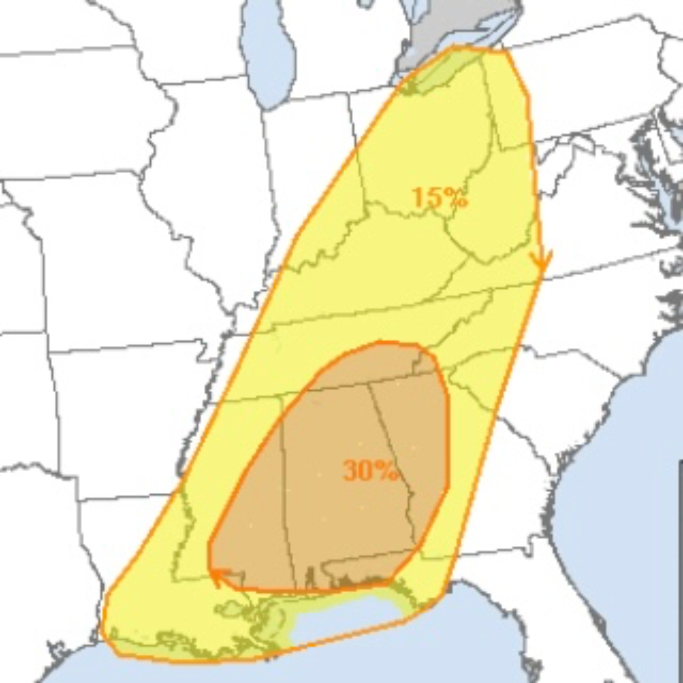 Strong Pacific Storm Brings Potential for Tornado Outbreak Late Week