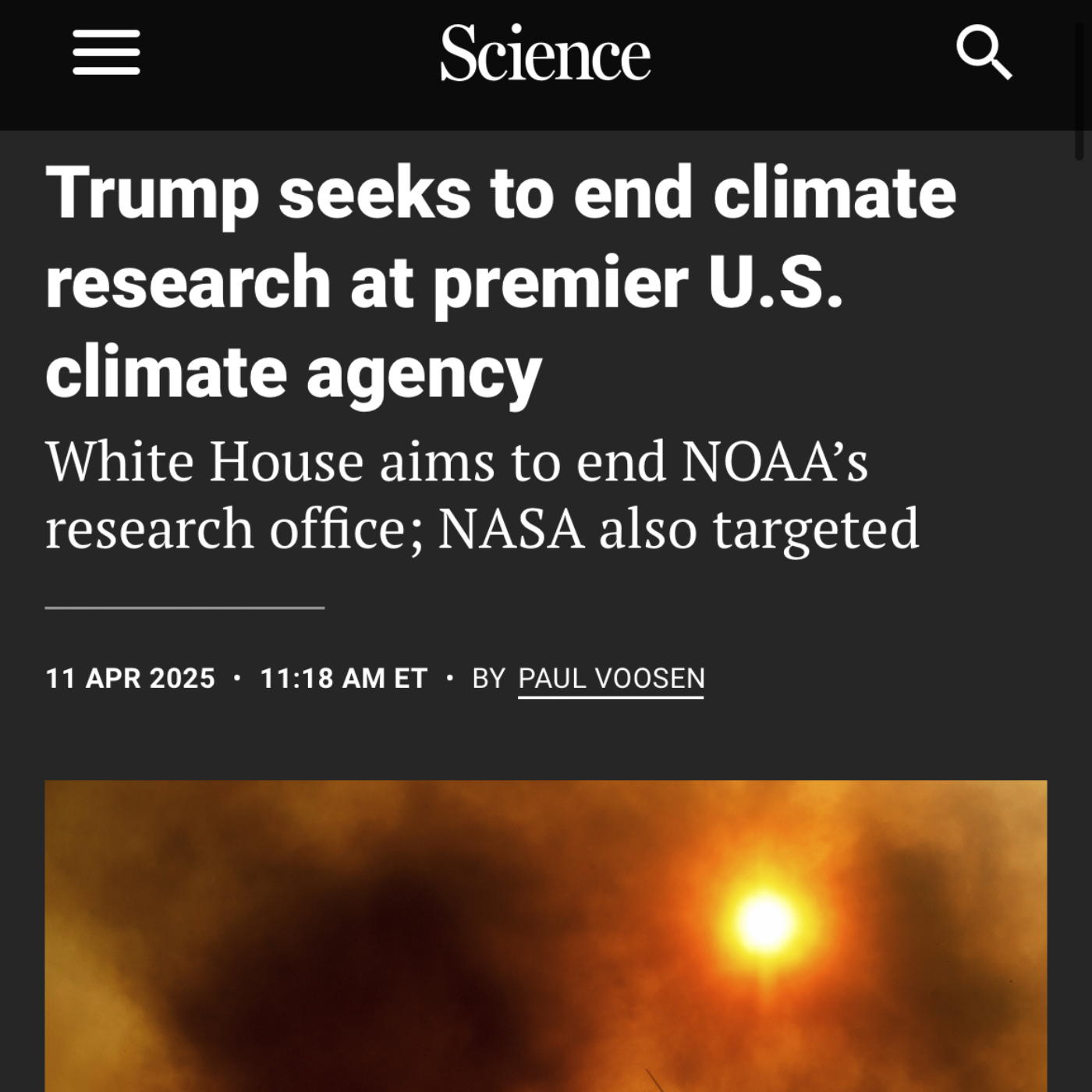 Climate Anxiety? Trump’s Solution: STOP Research