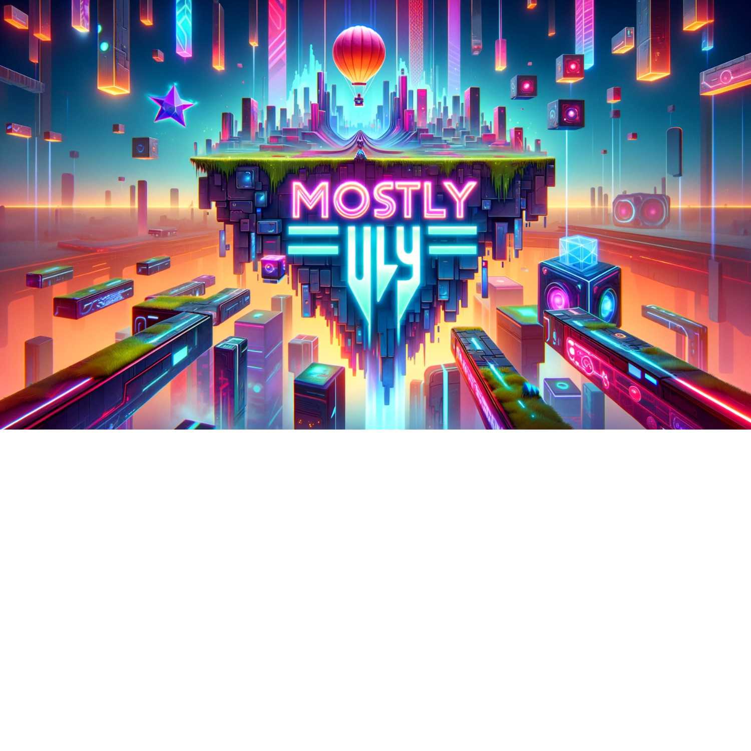 Exploring the Futuristic World of 'Mostly Only Up' on Spatial.io | Neon-Infused Gaming Adventure 🌟