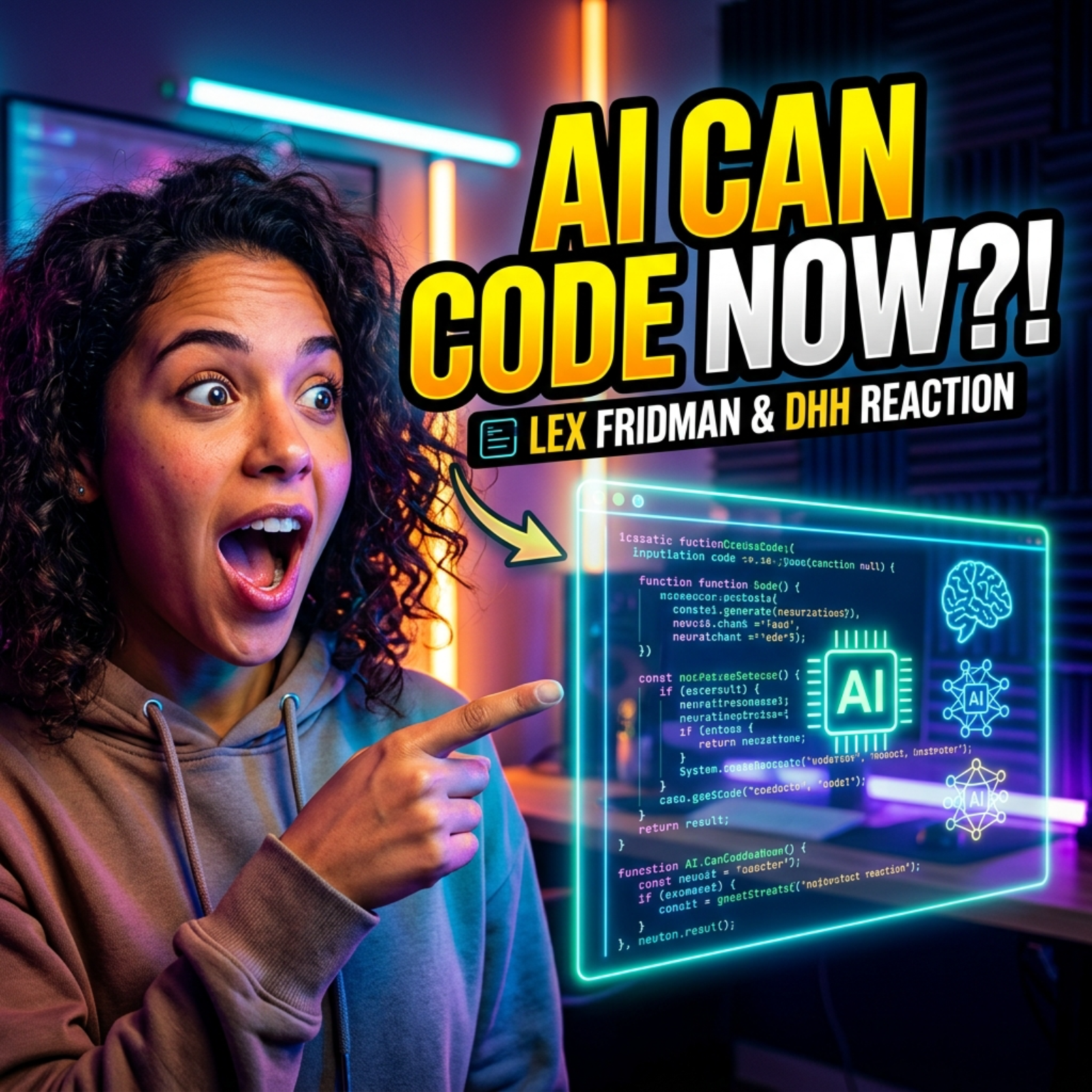 Reacting to DHH on Lex Fridman | Is Programming Dead? (AI Vibe Coding) episode artwork