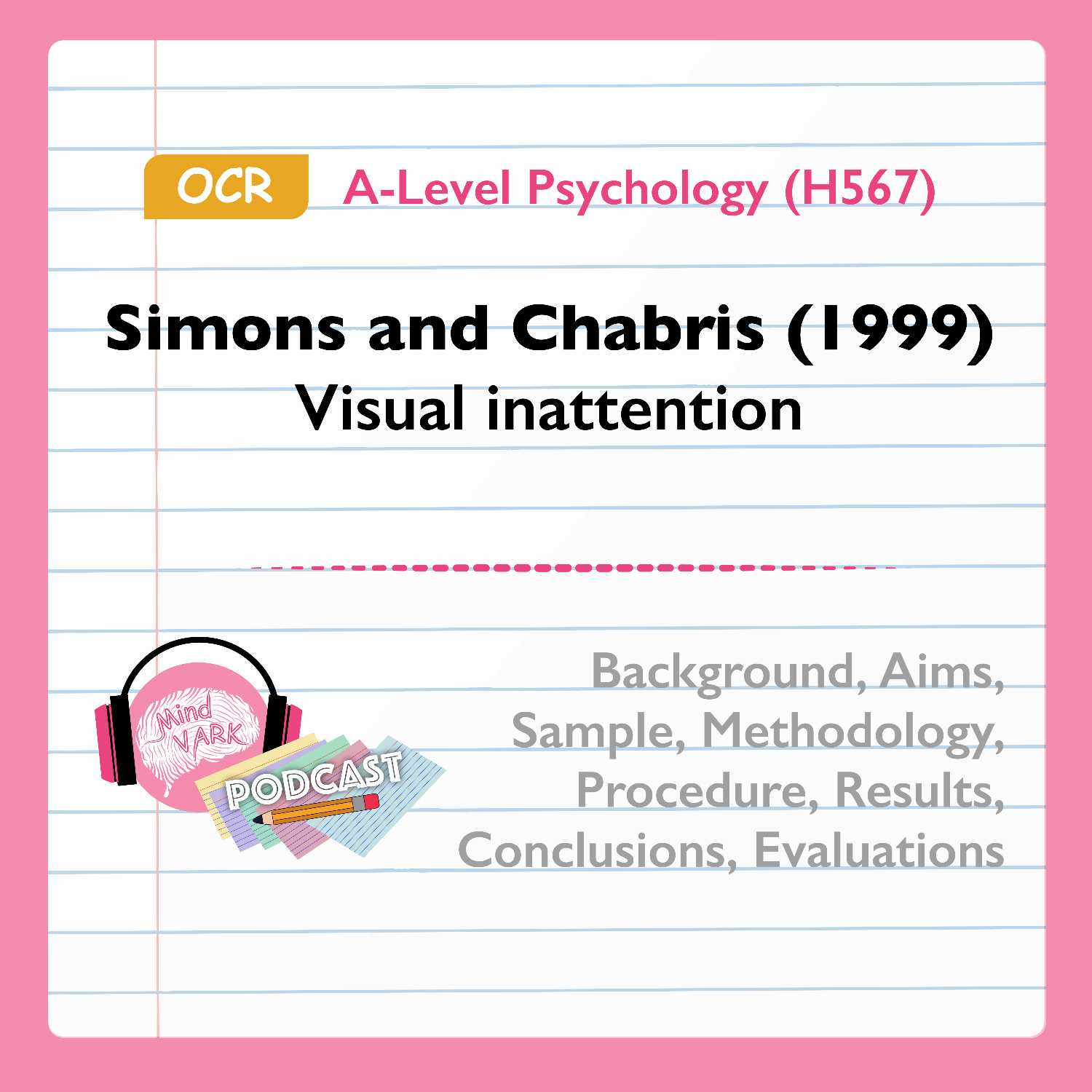 Simons and Chabris (1999) Visual inattention | OCR A-Level Psychology (H567)