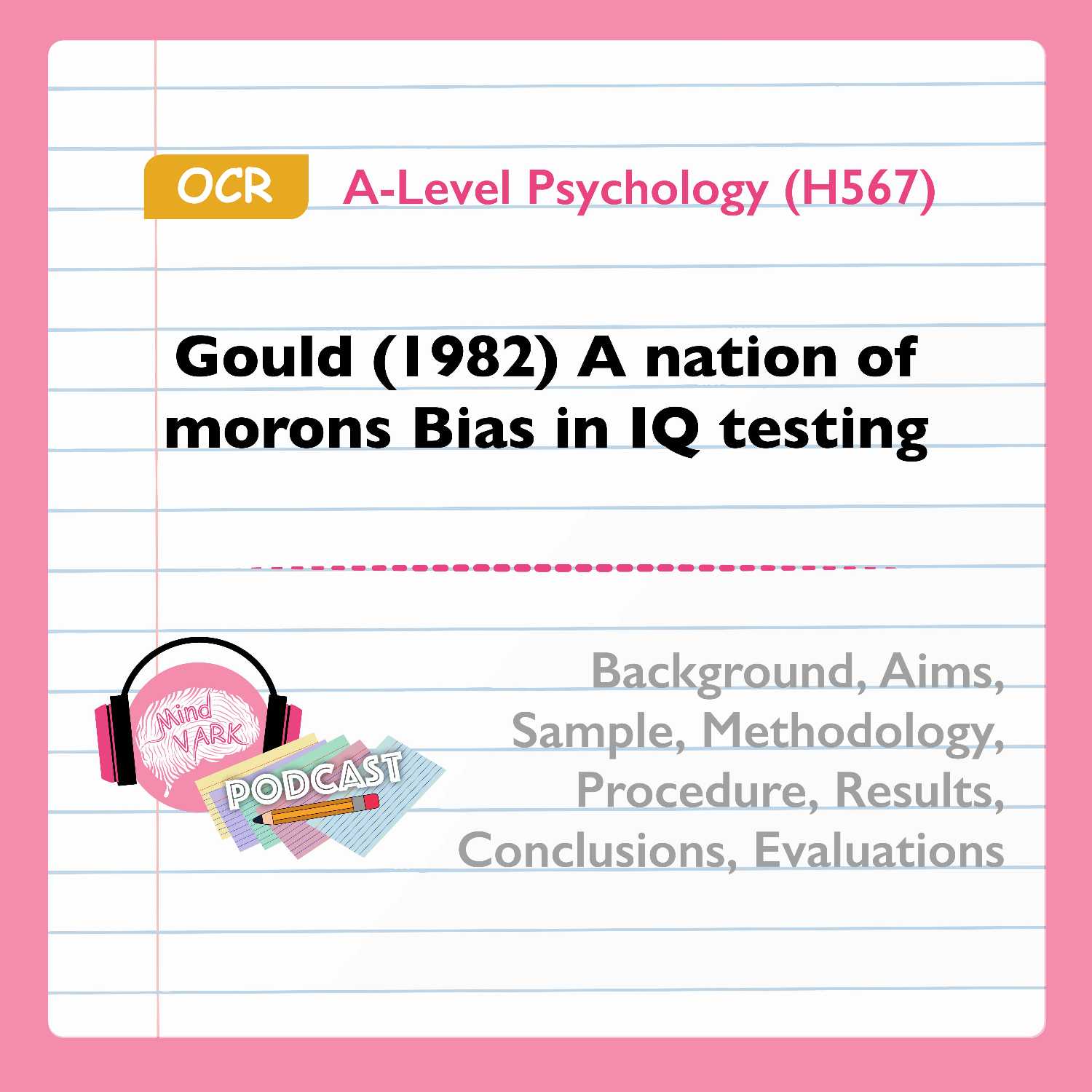 Gould (1982) A nation of morons Bias in IQ testing