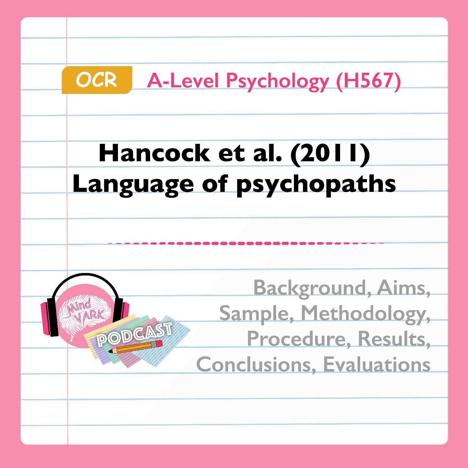 Hancock et al. (2011) Language of psychopaths