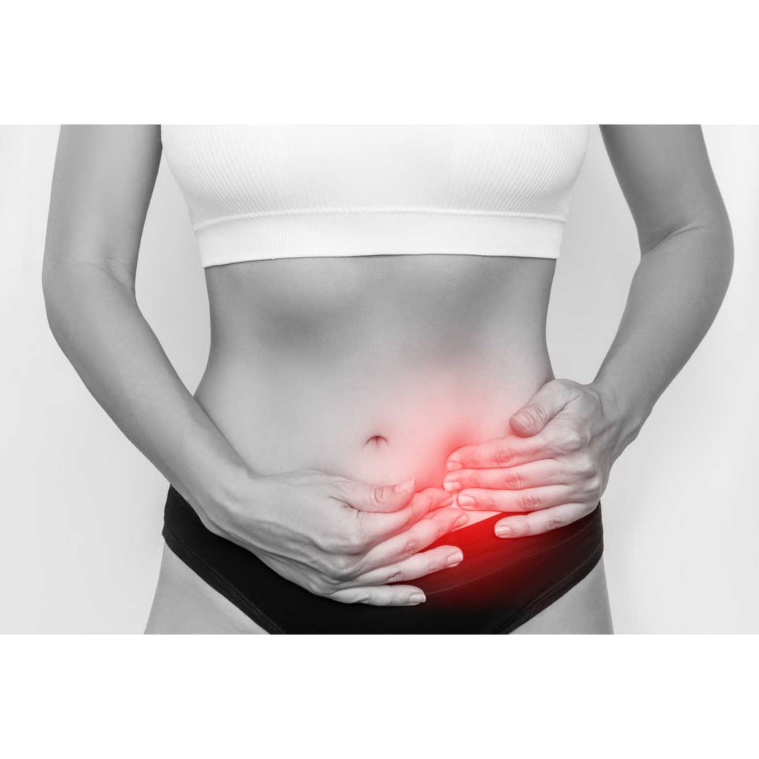 What is the cause of pain in the lower left abdomen episode artwork