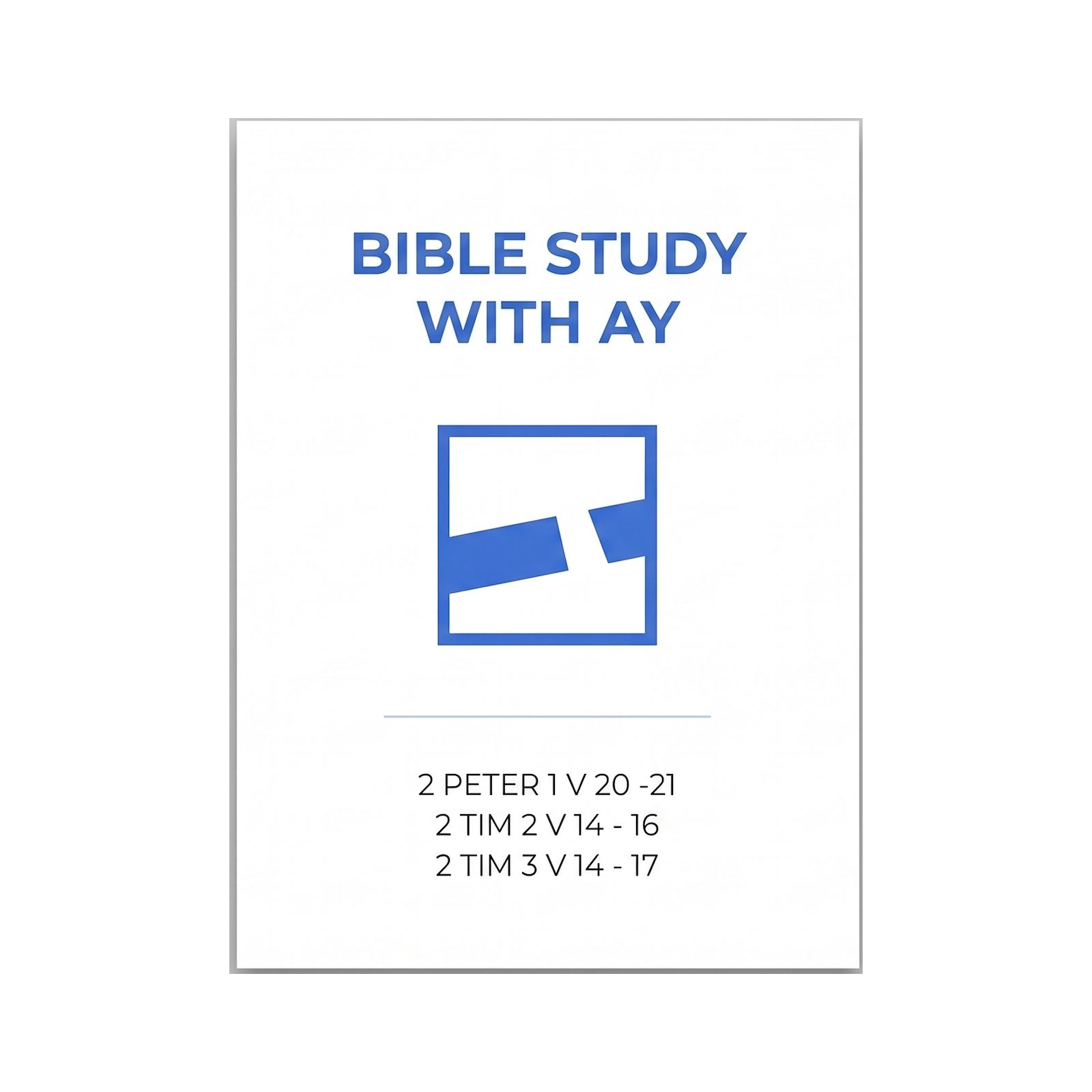 Bible Study with AY