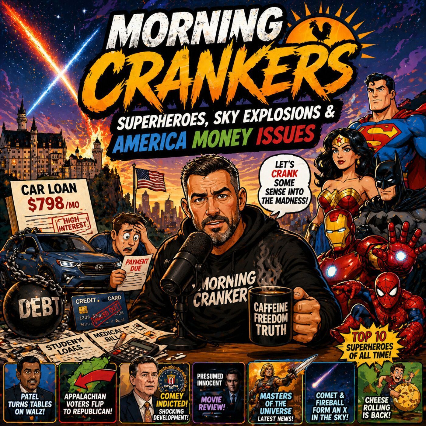 175: Superheroes, Sky Explosions & America’s Money Problem episode artwork