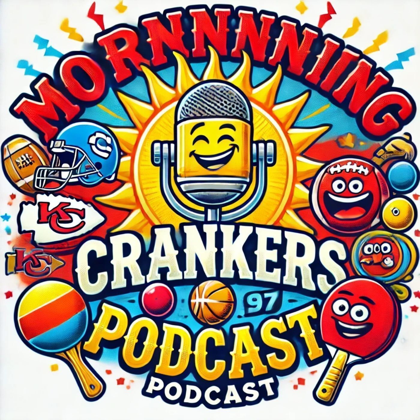 "Morning Crankers: Chiefs' Big Win, Bizarre Ping Pong Story, and Looney Tunes Countdown" episode artwork