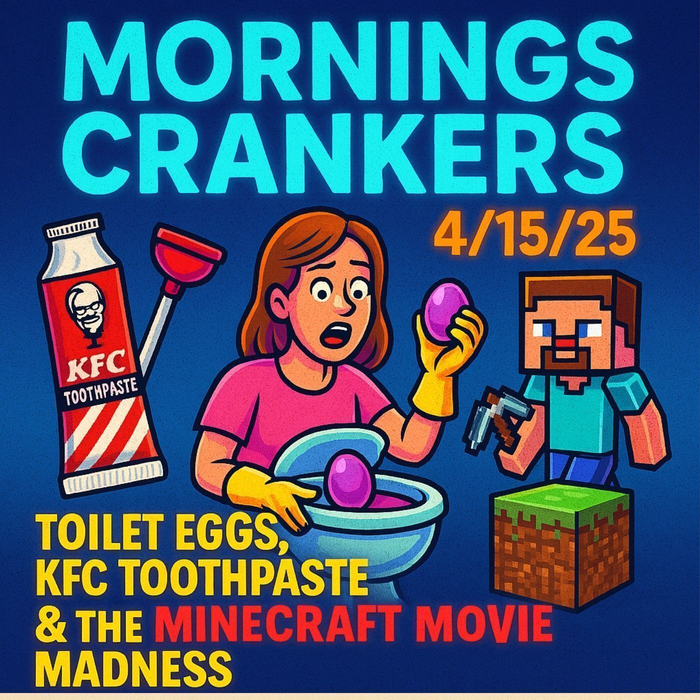 Toilet Eggs, KFC Toothpaste & the Minecraft Movie Madness | Morning Crankers 4/15/25 episode artwork