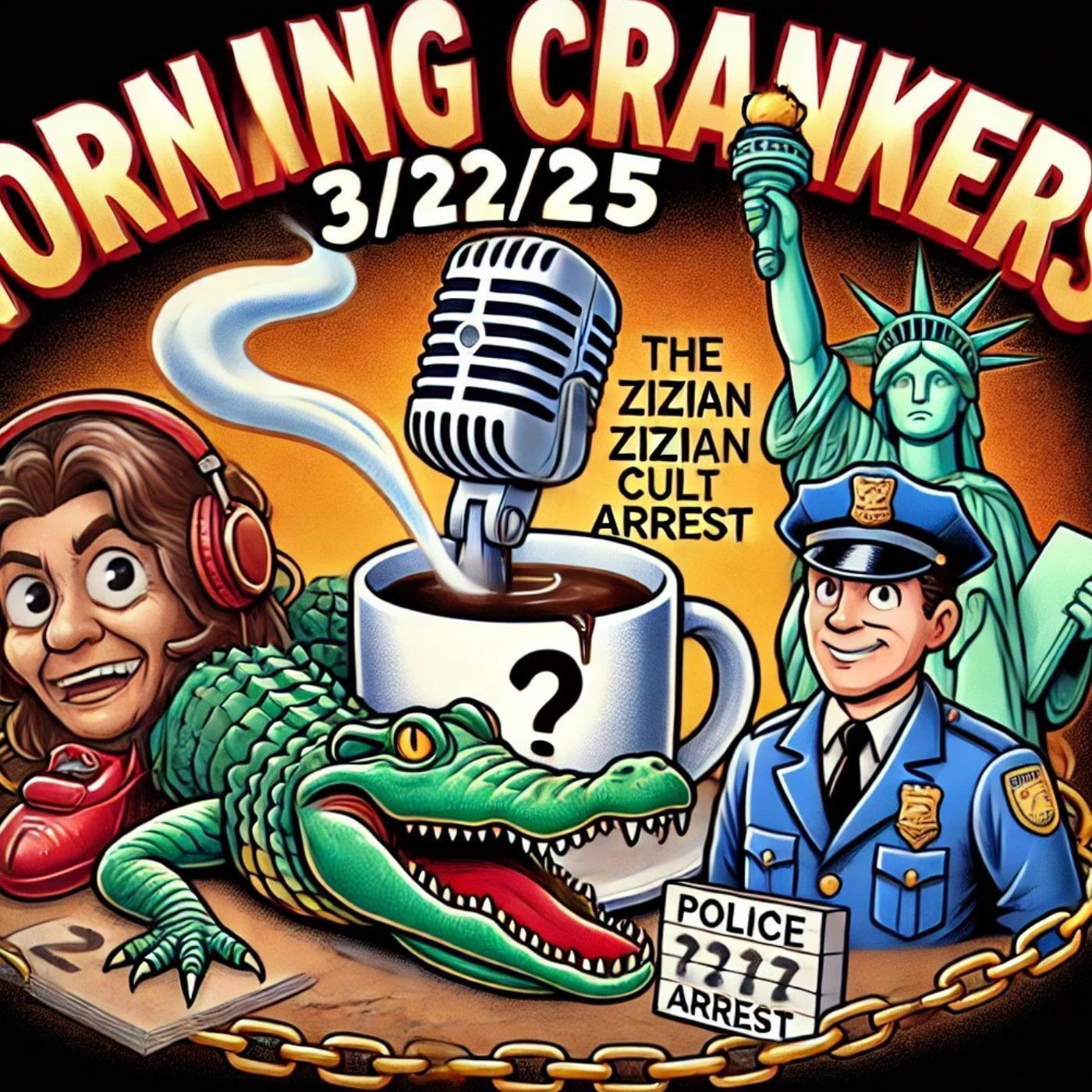Morning Crankers 3/21/25: Cult Leader Busted, Ruby Slipper Thief Dies, & France Wants Lady Liberty Back! episode artwork