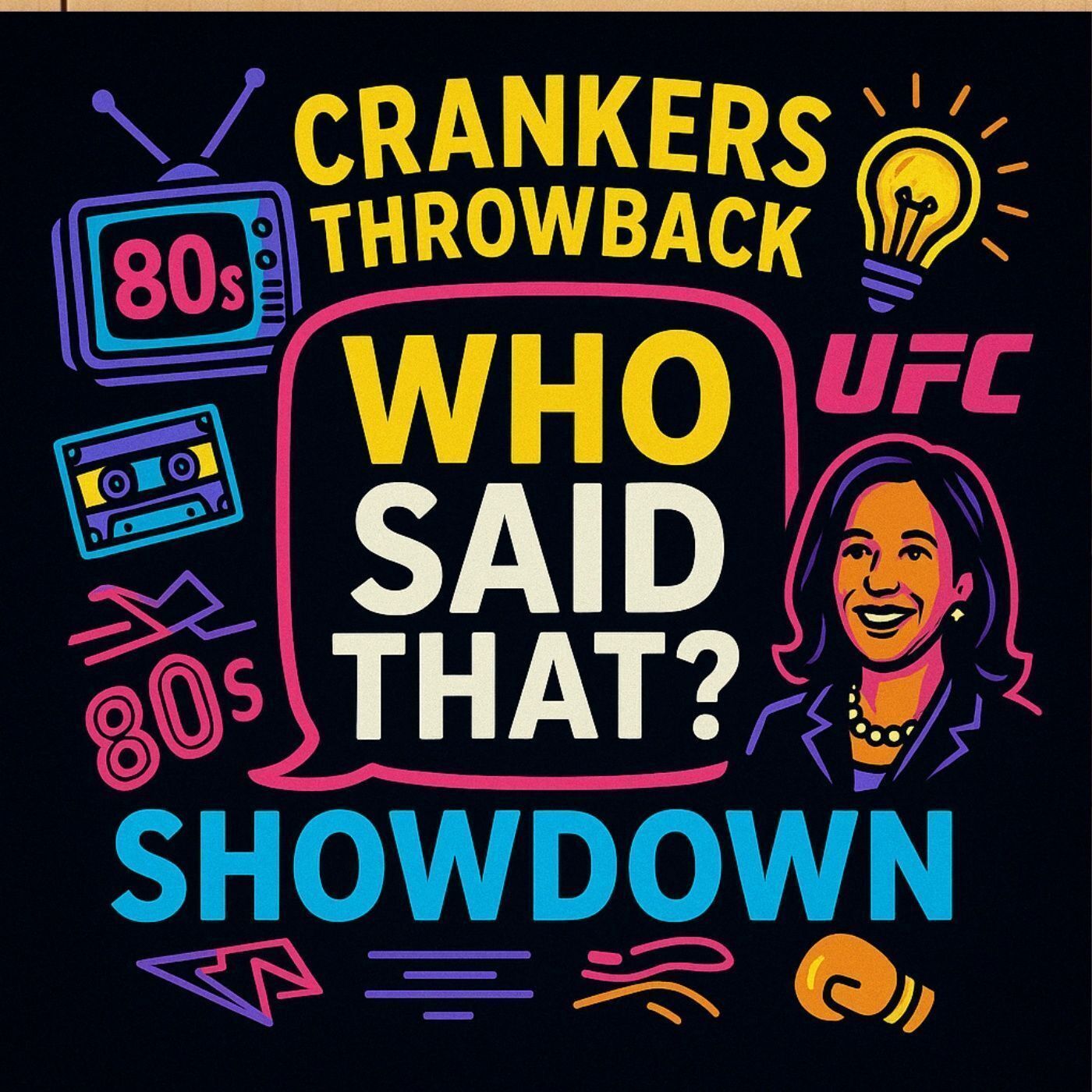 🎙️ Crankers Throwback Showdown: “Who Said That?” 80s/90s Edition, Kamala’s New Gig, Kentucky Innovation & UFC Chaos! episode artwork