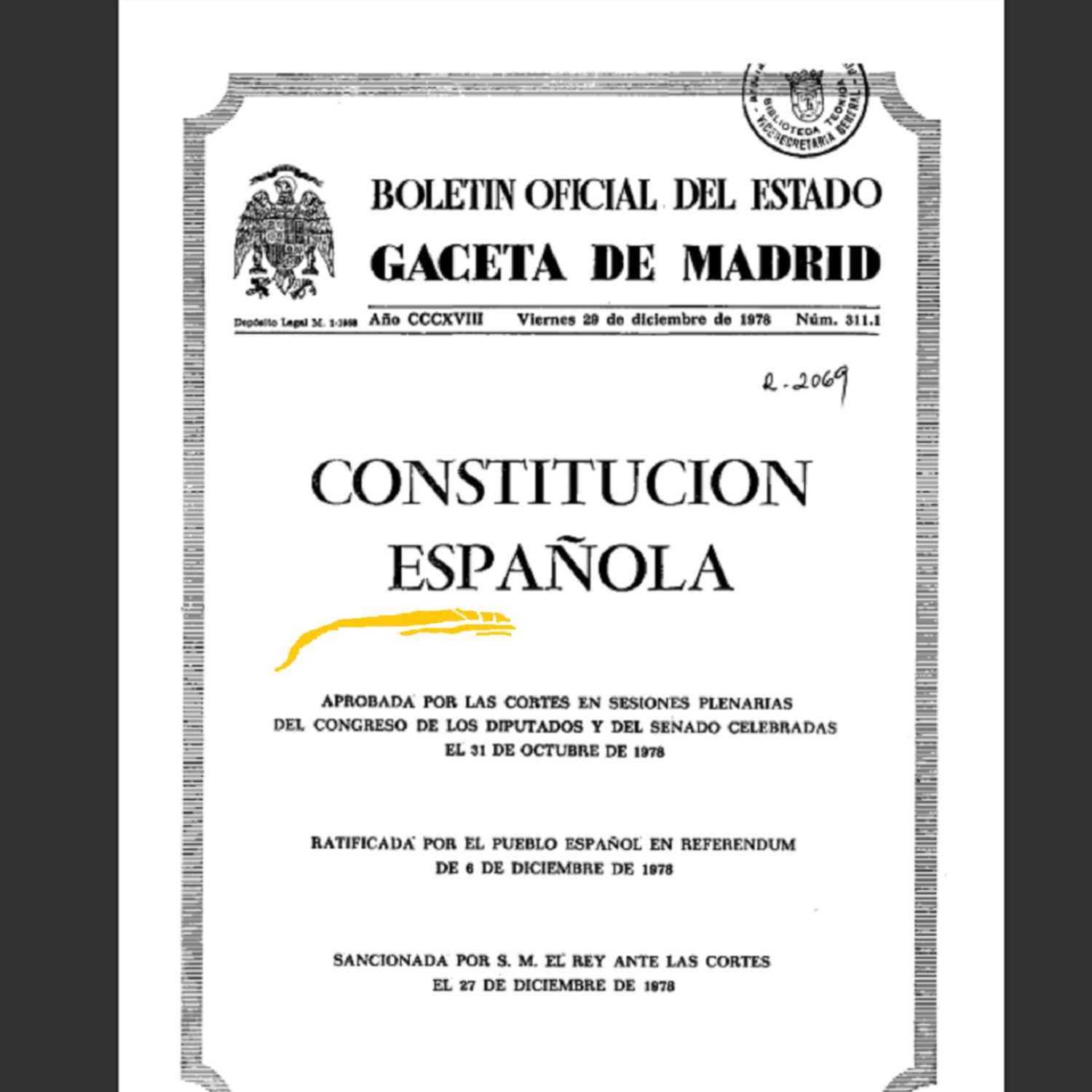 CONSTITUCIÓN ESPAÑOLA 1978