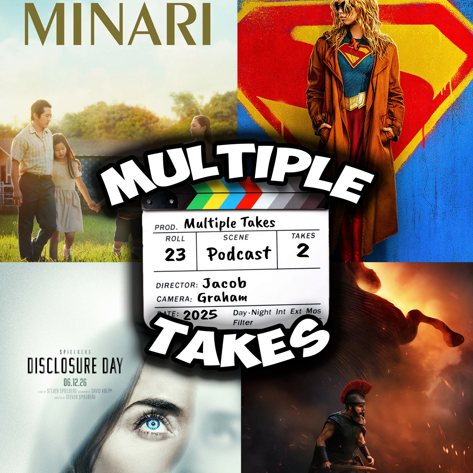 Multiple Takes Ep. 16 - The Odyssey, Supergirl, Disclosure Day, Minari episode artwork