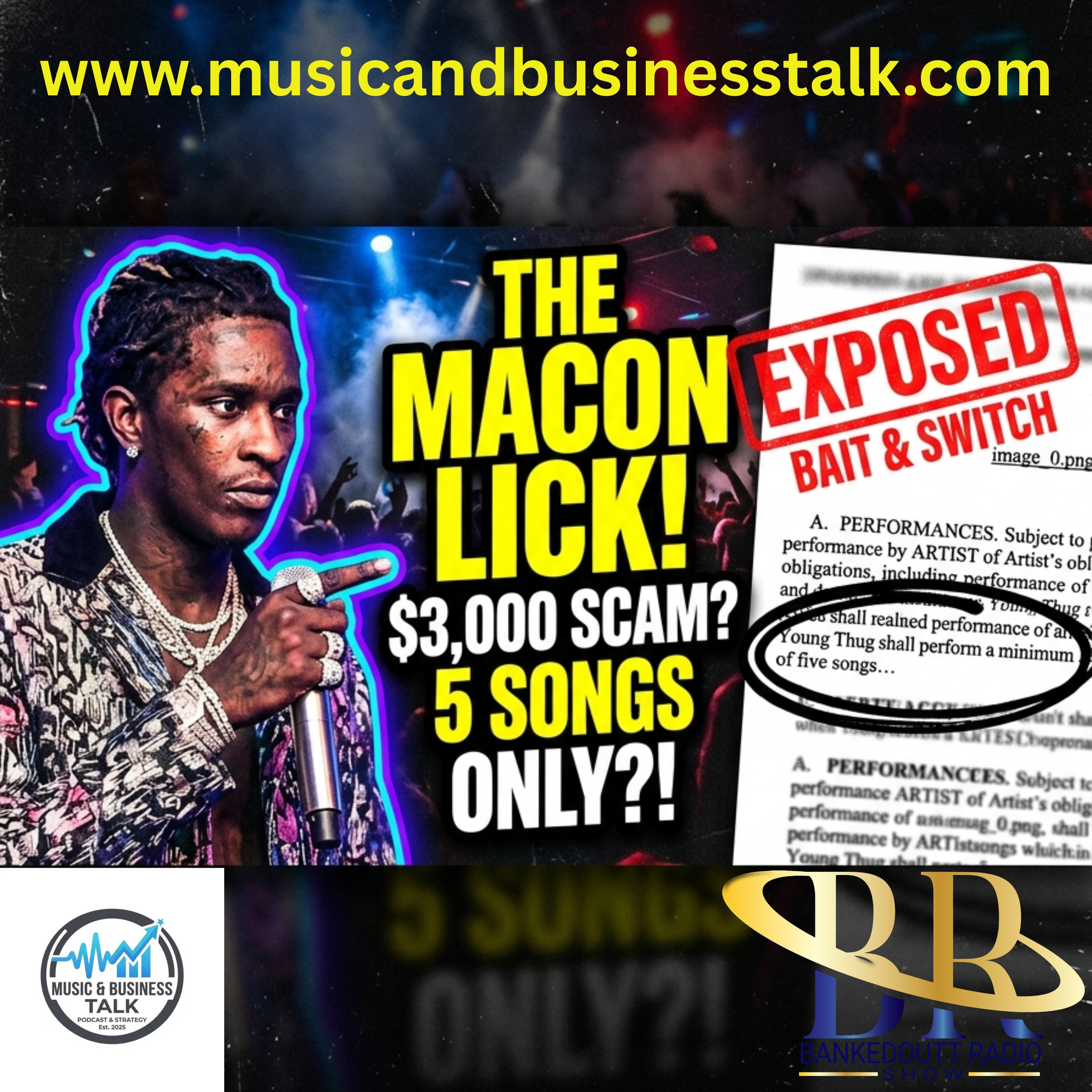 The Macon lick! $3,000 Scam? | Young Thug | Bankedoutt Radio Show | Music and Business Talk