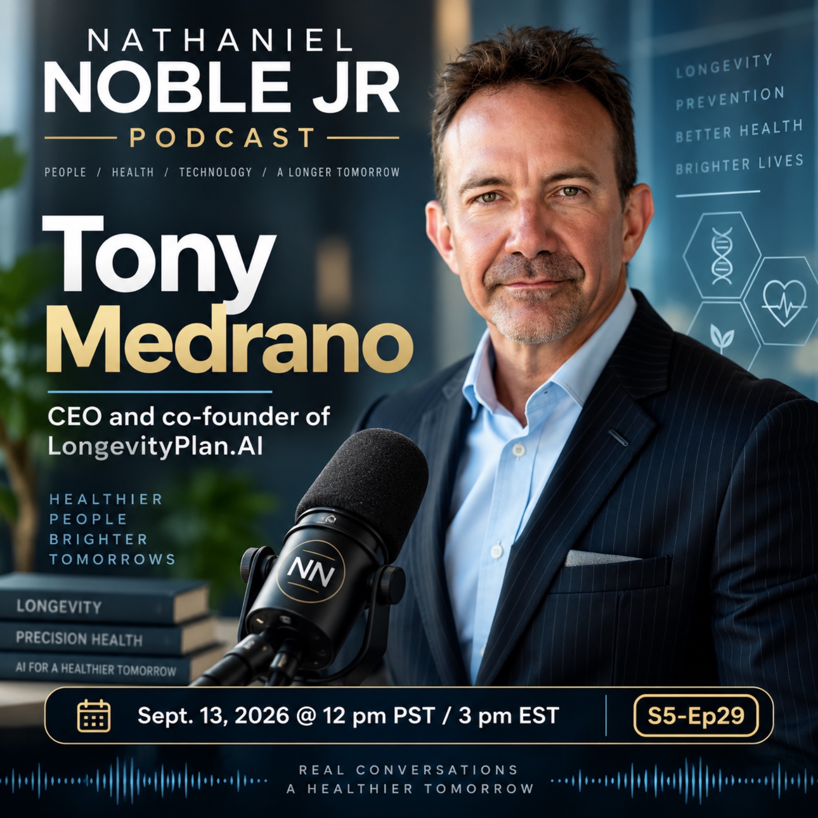 Tony Medrano (CEO and co-founder of LongevityPlan.AI) episode artwork