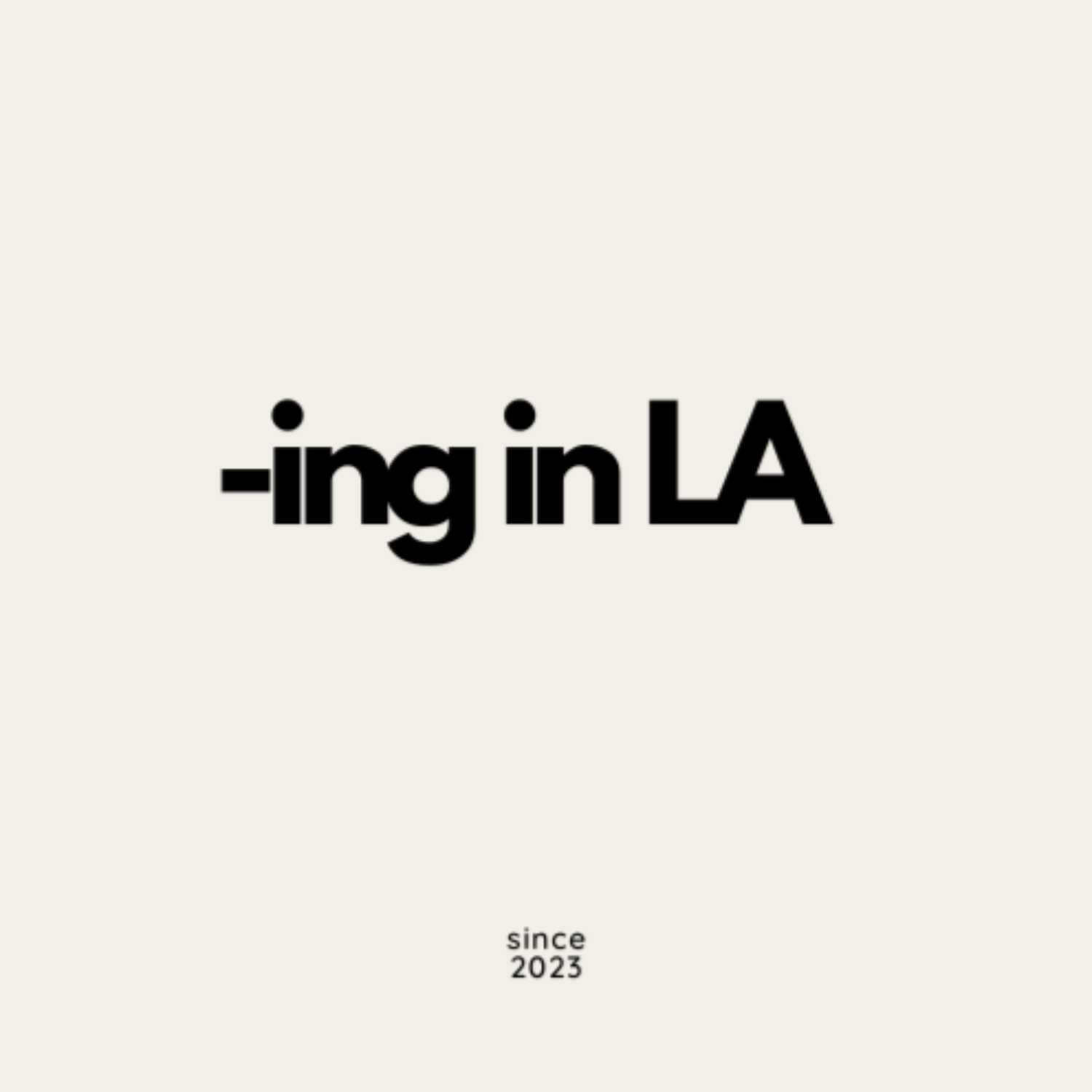 -ing in LA podcast artwork