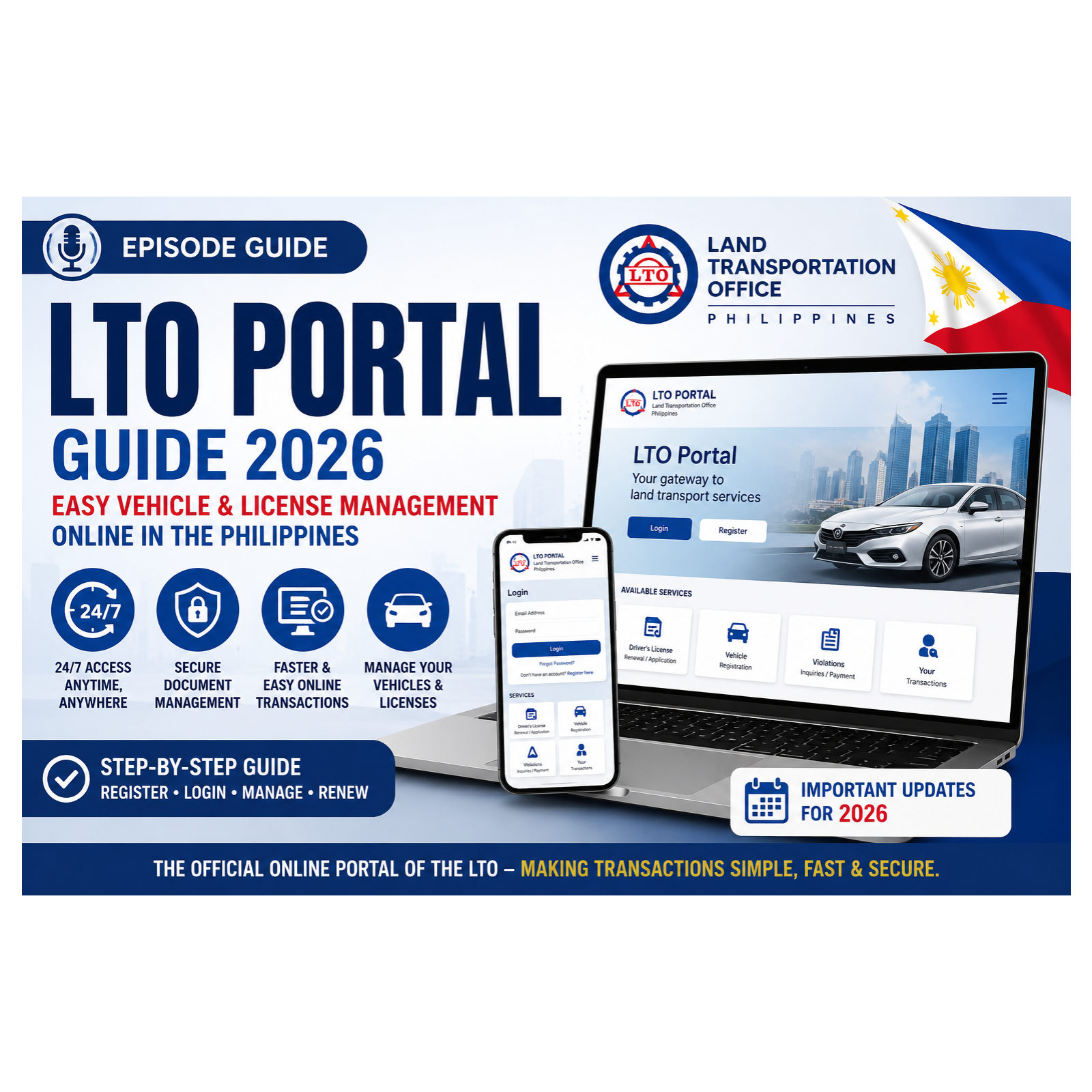 LTO Portal Guide 2026: Easy Vehicle Registration & Driver’s License Management episode artwork