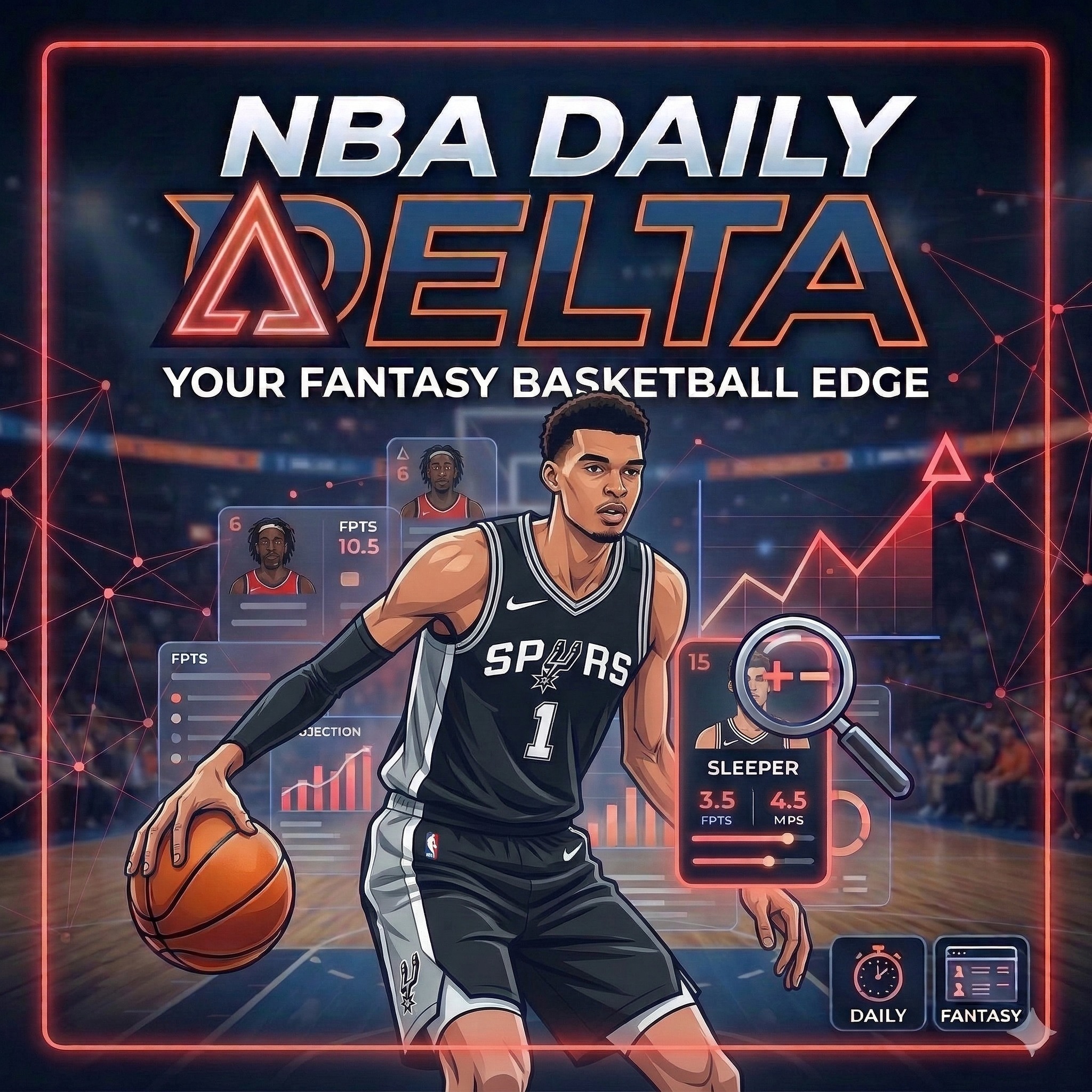 NBA Daily Delta - Wemby Goes Alien: 25-Point Masterpiece (March 02, 2026) episode artwork