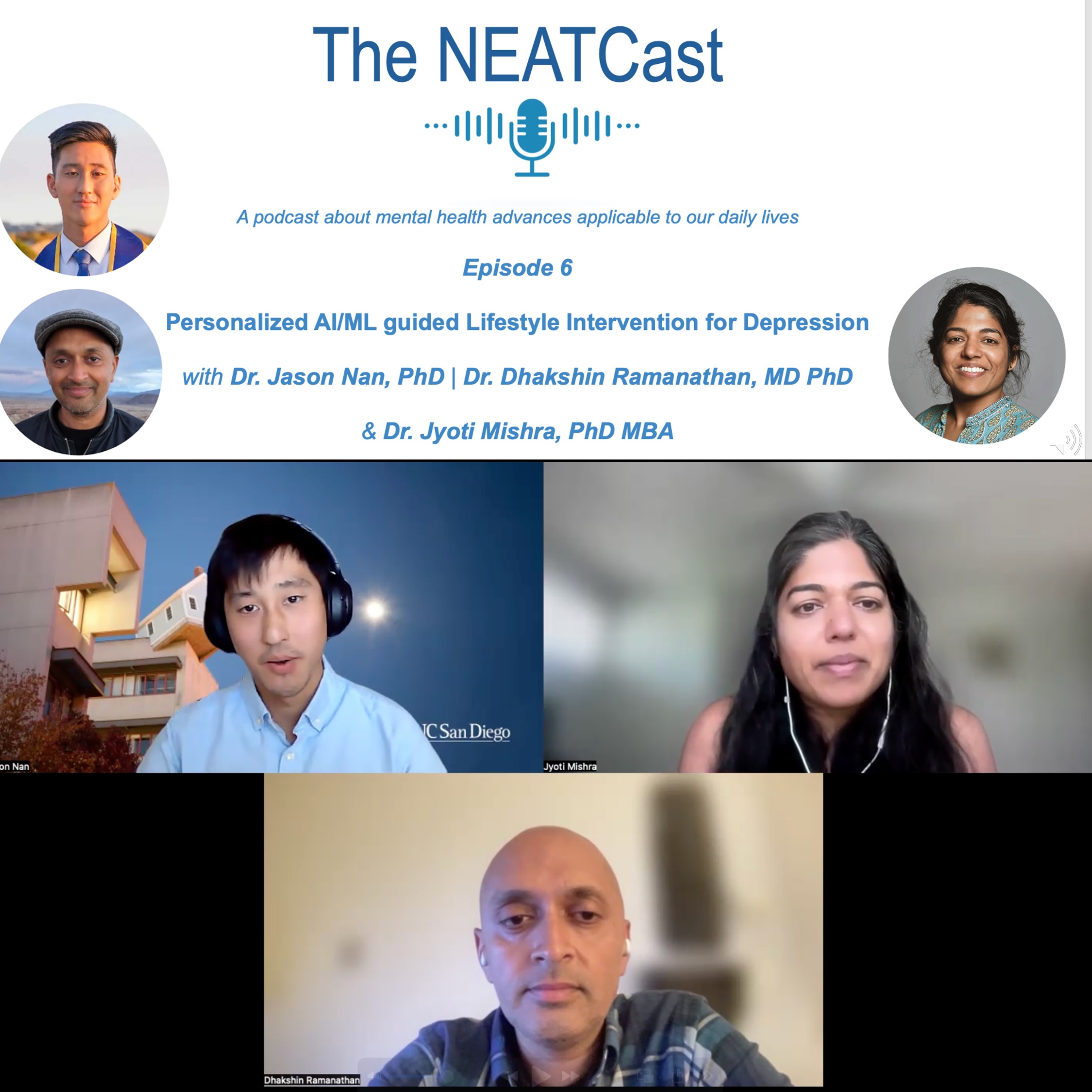 NEATCast Episode 6 – Personalized AI/ML guided Lifestyle intervention for Depression