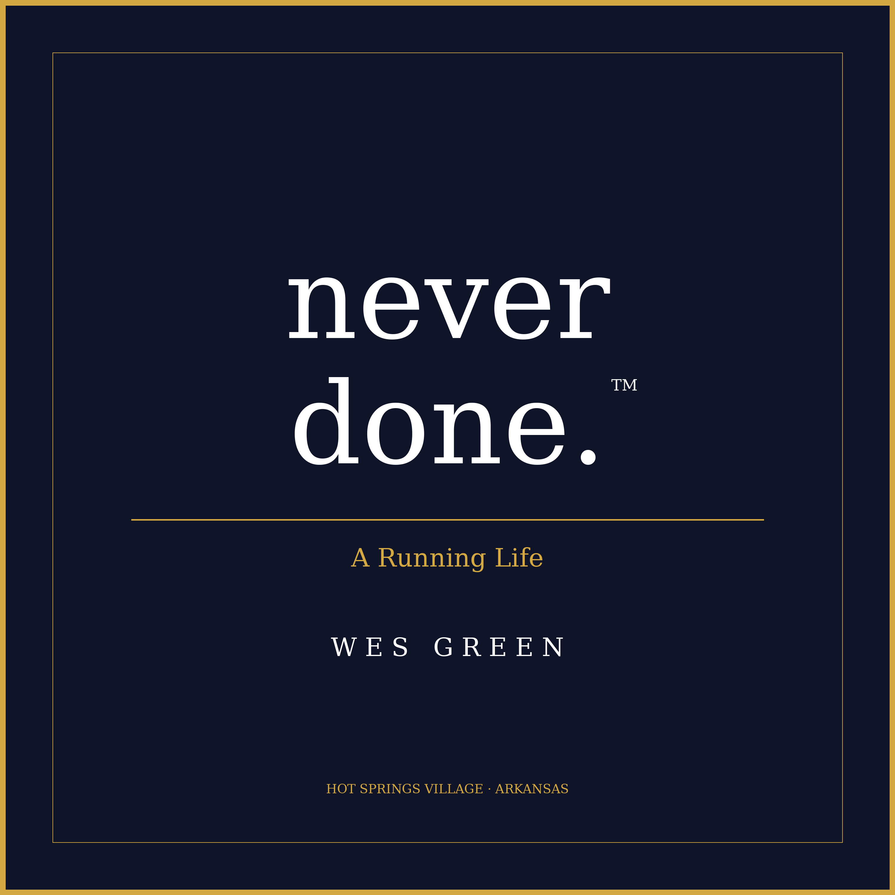 Never Done — A Running Life