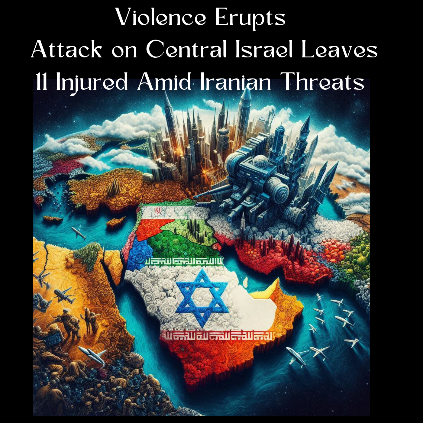 Violence Erupts: Attack on Central Israel Leaves 11 Injured Amid Iranian Threats
