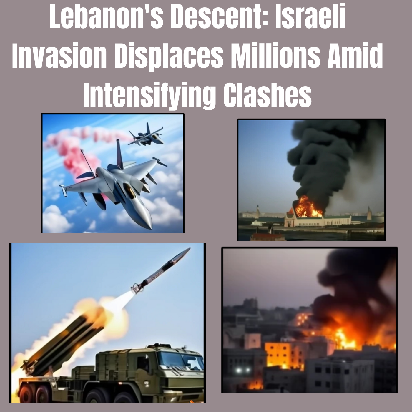 Lebanon's Descent: Israeli Invasion Displaces Millions Amid Intensifying Clashes