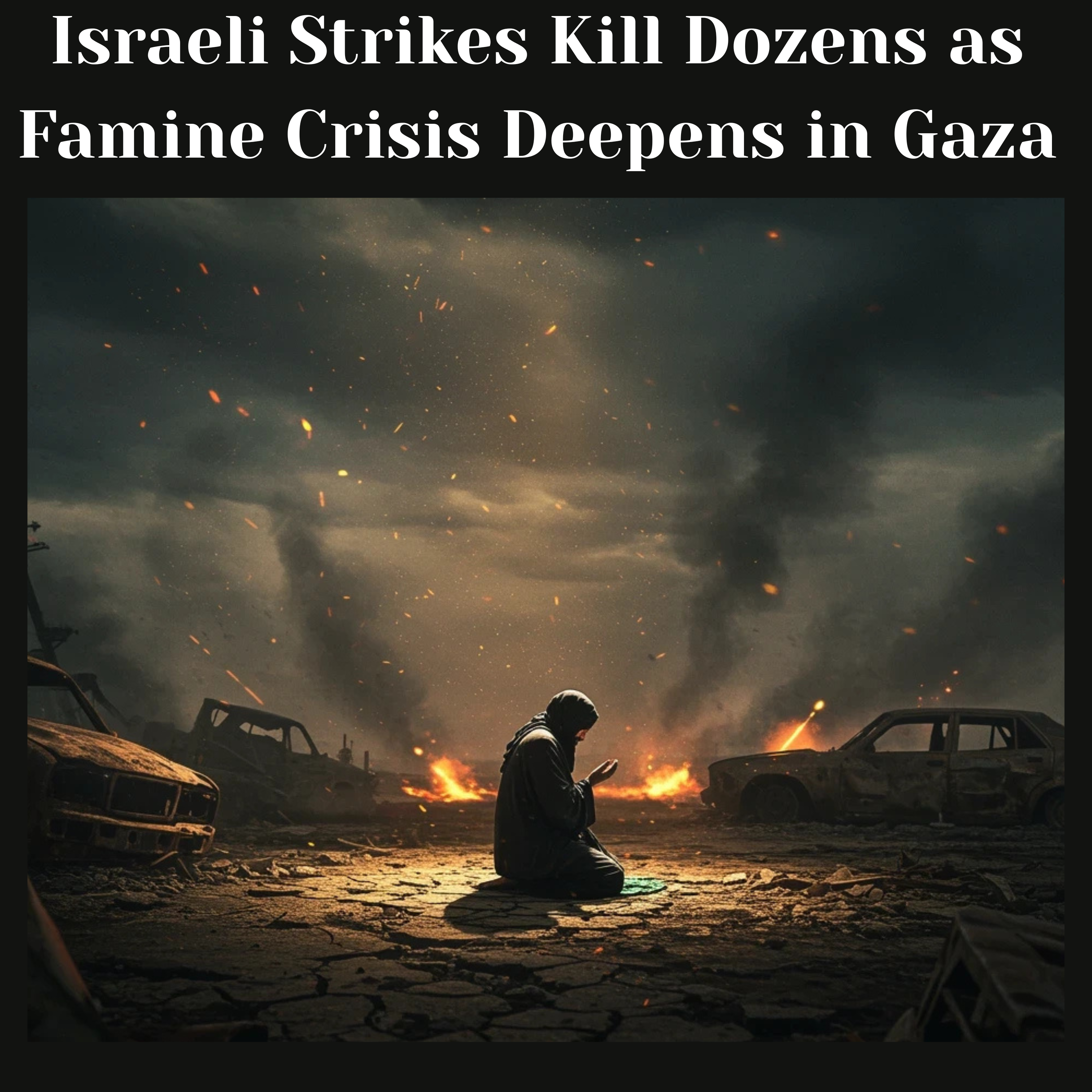 Israeli Strikes Kill Dozens as Famine Crisis Deepens in Gaza