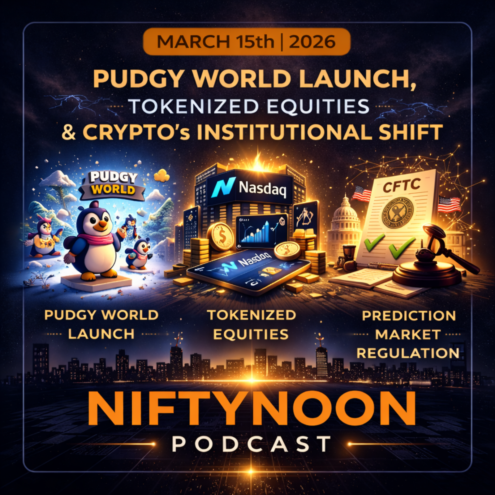 Pudgy World Launch, Tokenized Equities & Crypto’s Institutional Shift episode artwork