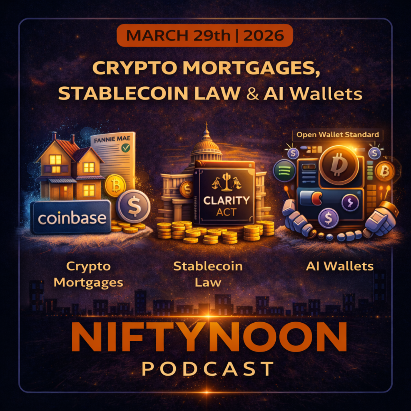 Crypto Mortgages, Stablecoin Law & AI Wallets episode artwork