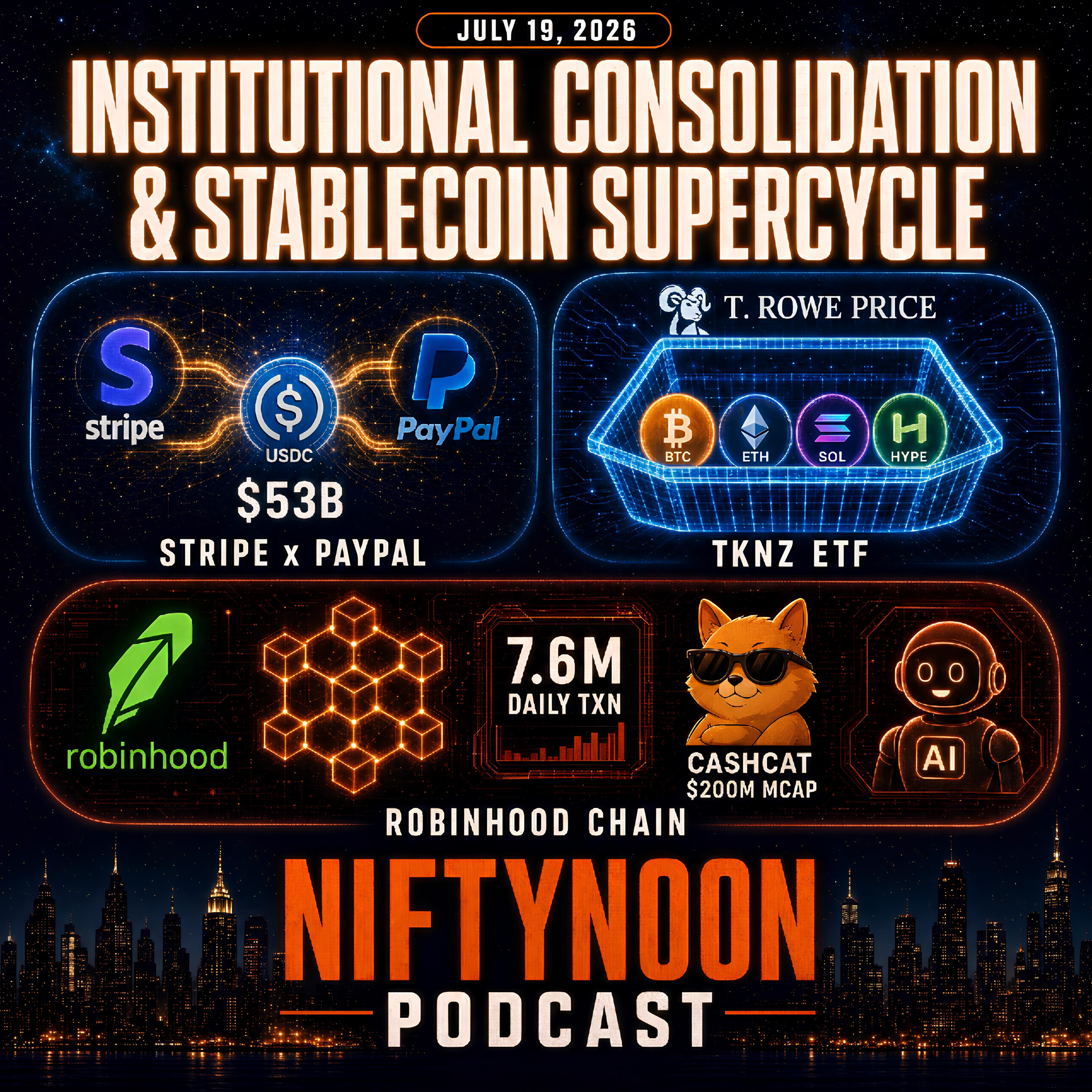 Stripe's Mega-Bid, Robinhood's Surge, & The Stablecoin Supercycle episode artwork