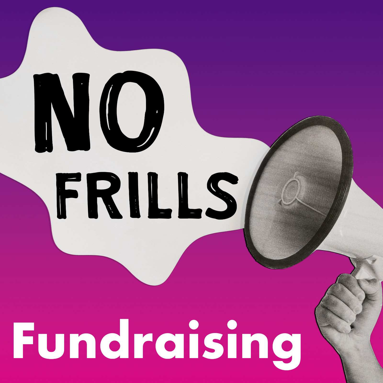 No-Frills Fundraising podcast artwork