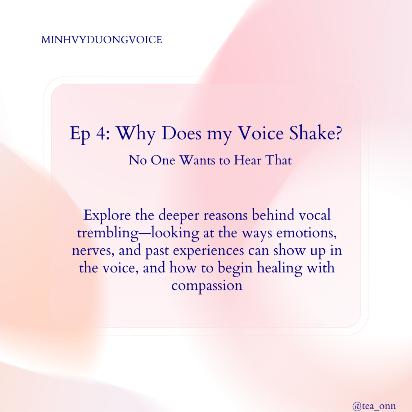 Why Does My Voice Shake?--The Connection Between Emotional Trauma and Vocal Stability