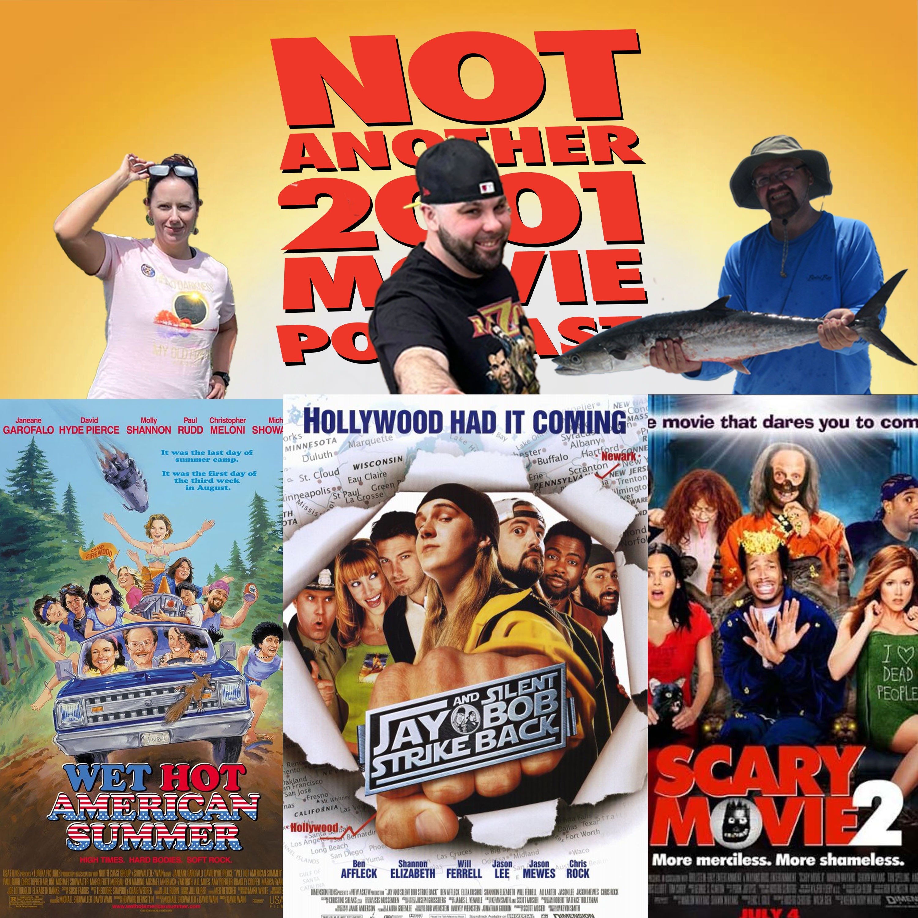 BONUS: An April Fool's Day Triple Feature ("Jay and Silent Bob Strike Back," "Scary Movie 2," and "Wet Hot American Summer") episode artwork