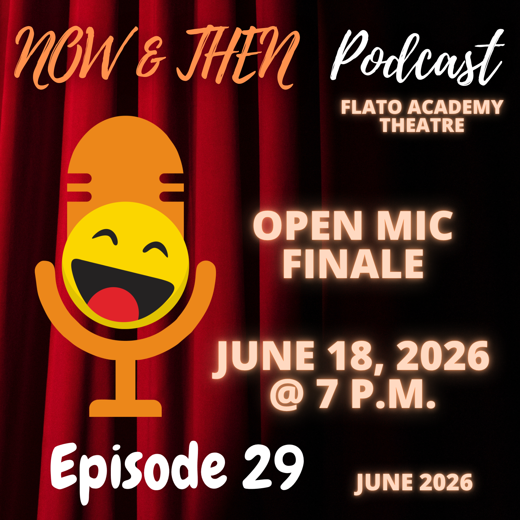 Now & Then Episode 29 - June 2026 - Open Mic, Warren Frank, & Shrek The Musical episode artwork