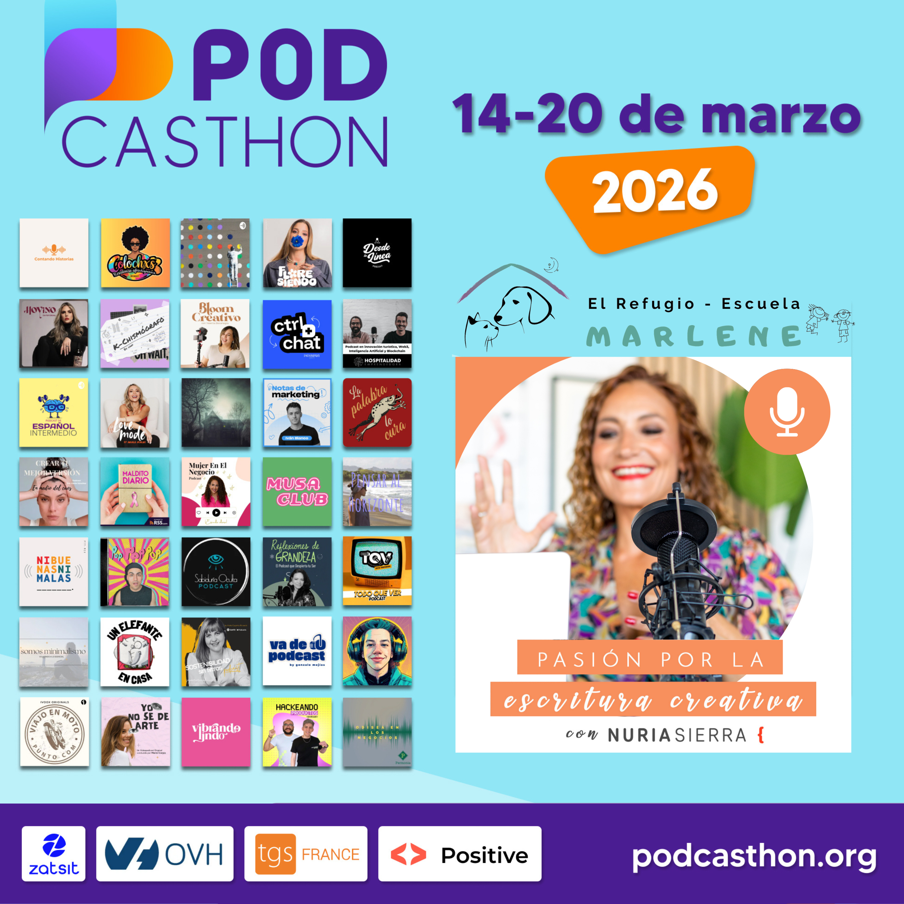 ¡Episodio especial! Evento Podcasthon 2026. El Refugio-Escuela Marlene 🐶😸