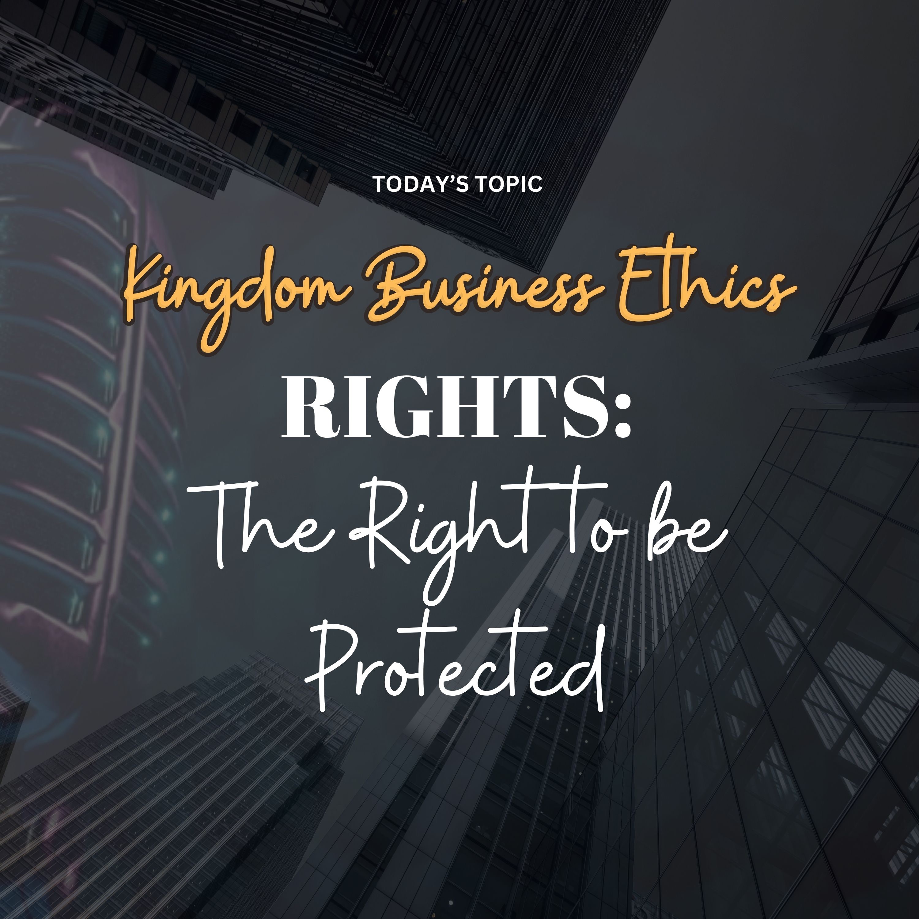 Kingdom Business Ethics . . . The Right to be Protected episode artwork