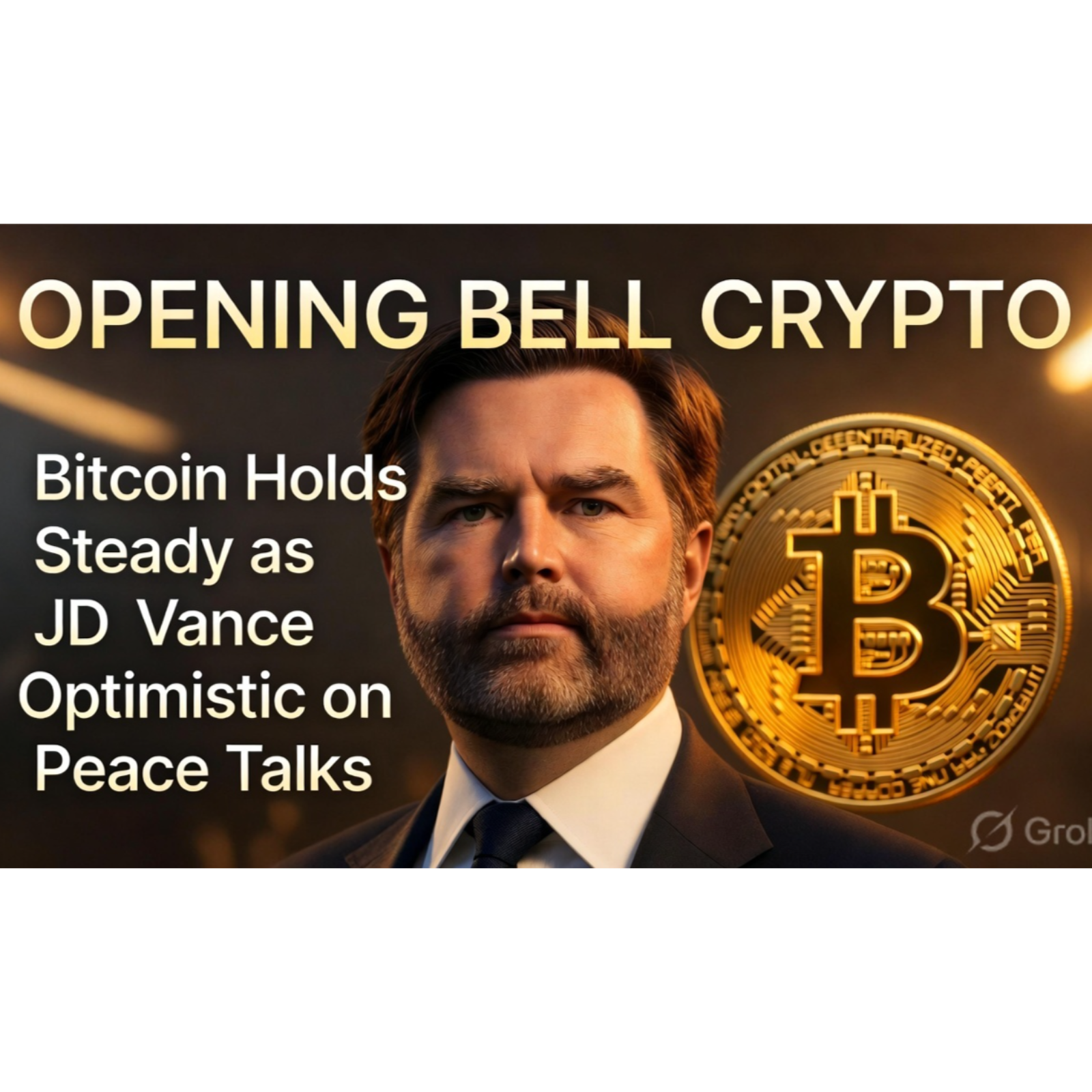 Opening Bell Crypto: Bitcoin Steady as JD Vance Eyes Peace Talks episode artwork