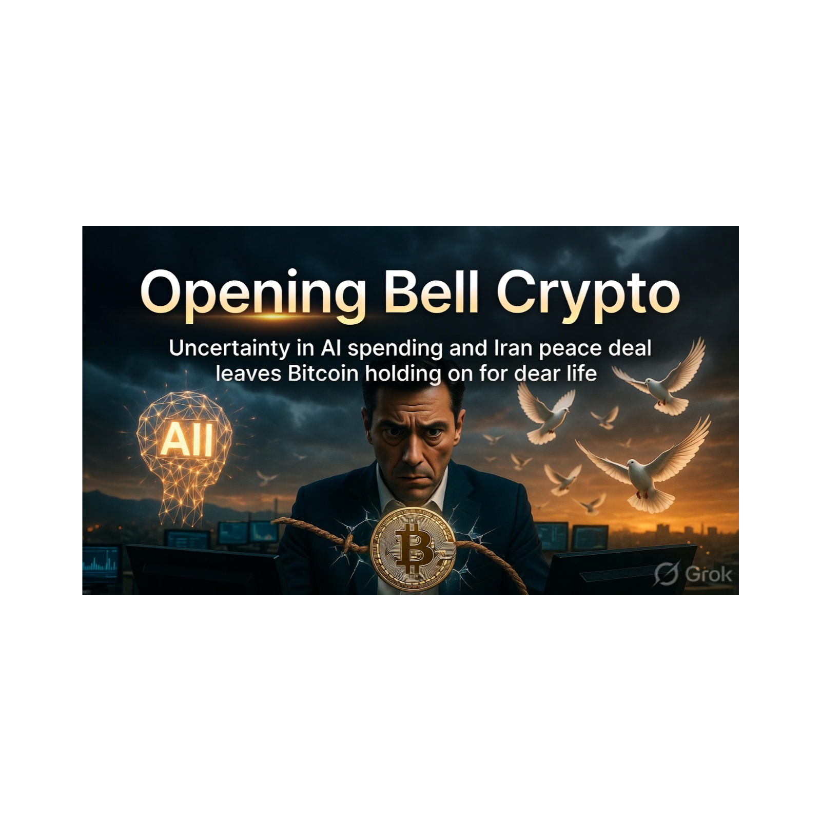 Opening Bell Crypto: Bitcoin Clinging to Life Amid AI Cuts & Iran Deal Drama episode artwork