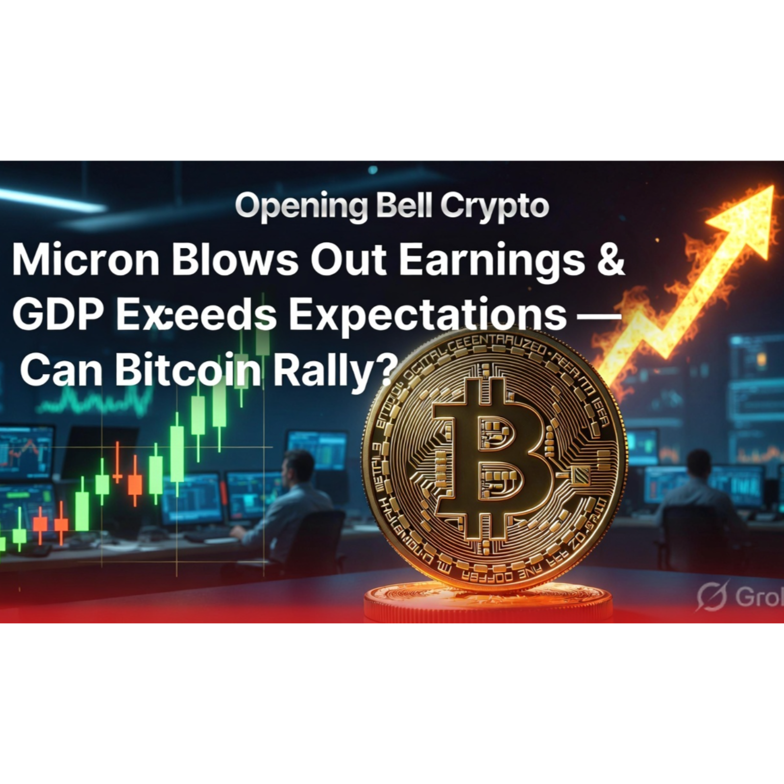 Opening Bell Crypto: Micron Blows Out Earnings, GDP Crushes - Can Bitcoin Rally? episode artwork