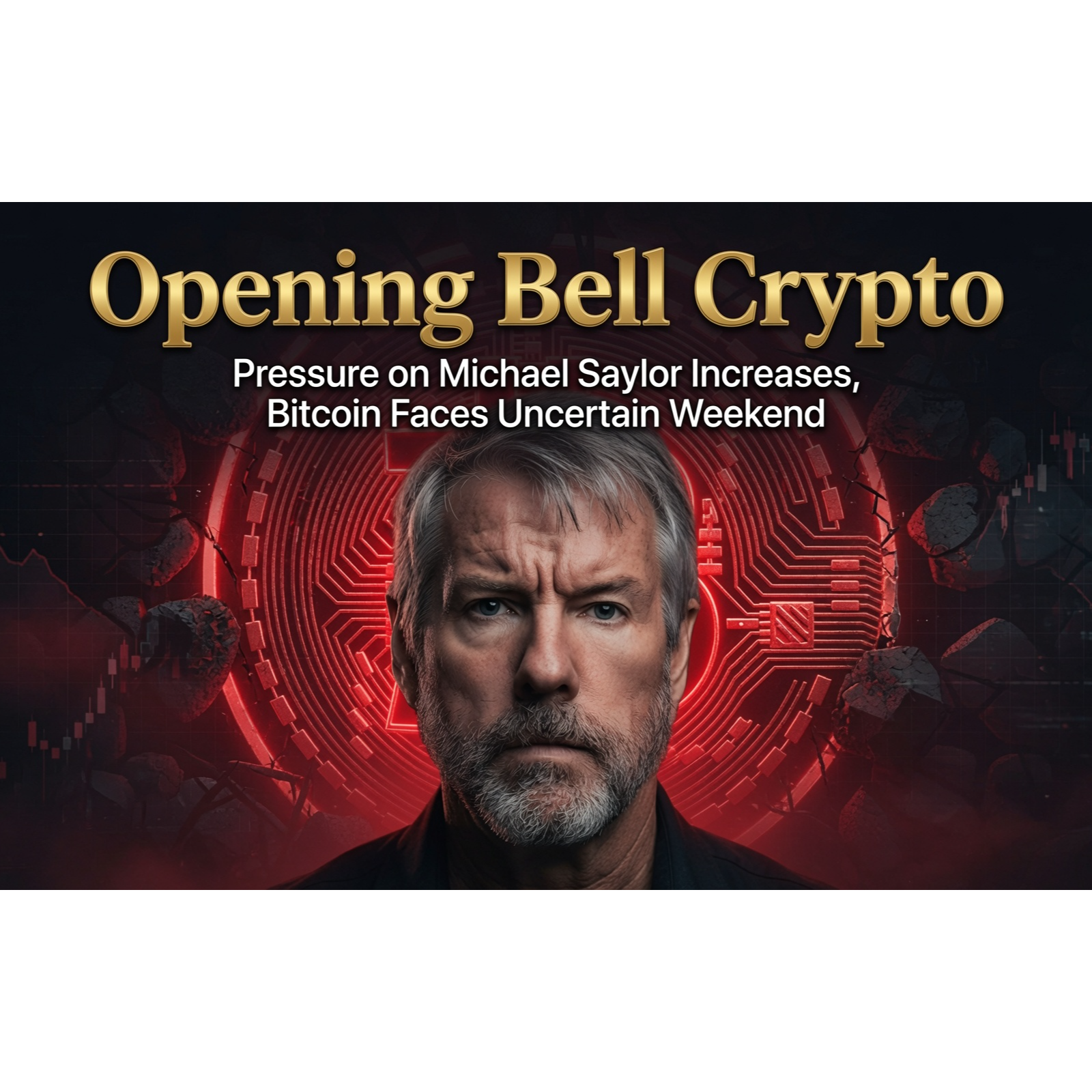 Opening Bell Crypto: Pressure on Michael Saylor, Bitcoin Faces Uncertain Weekend episode artwork
