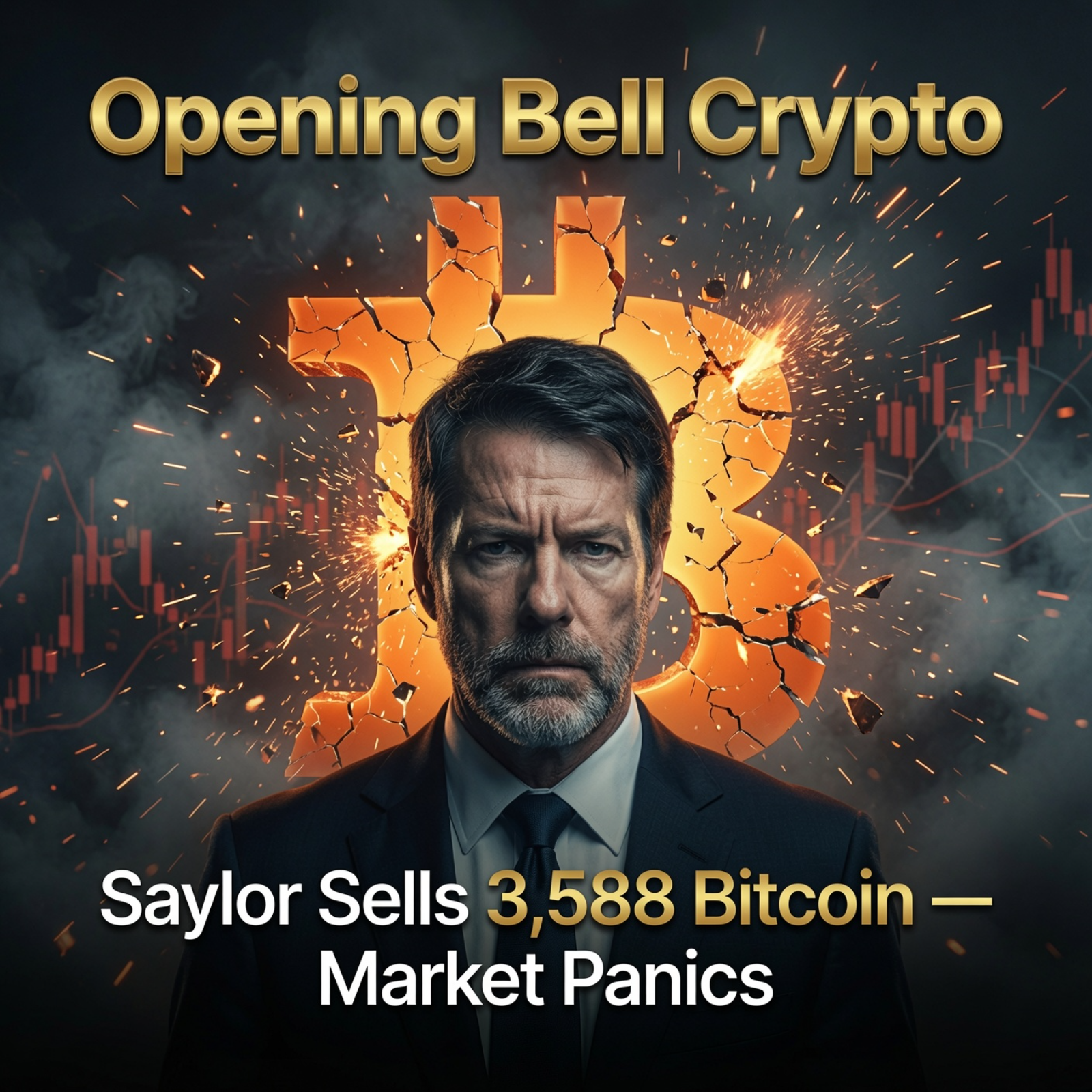 Opening Bell Crypto: Saylor Sells 3,588 BTC & Market Panics episode artwork