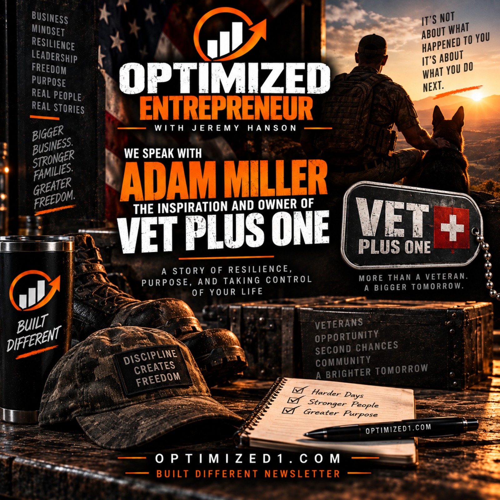 Optimized Entrepreneur - From Victimhood to Victory: Adam Miller and Vet Plus One