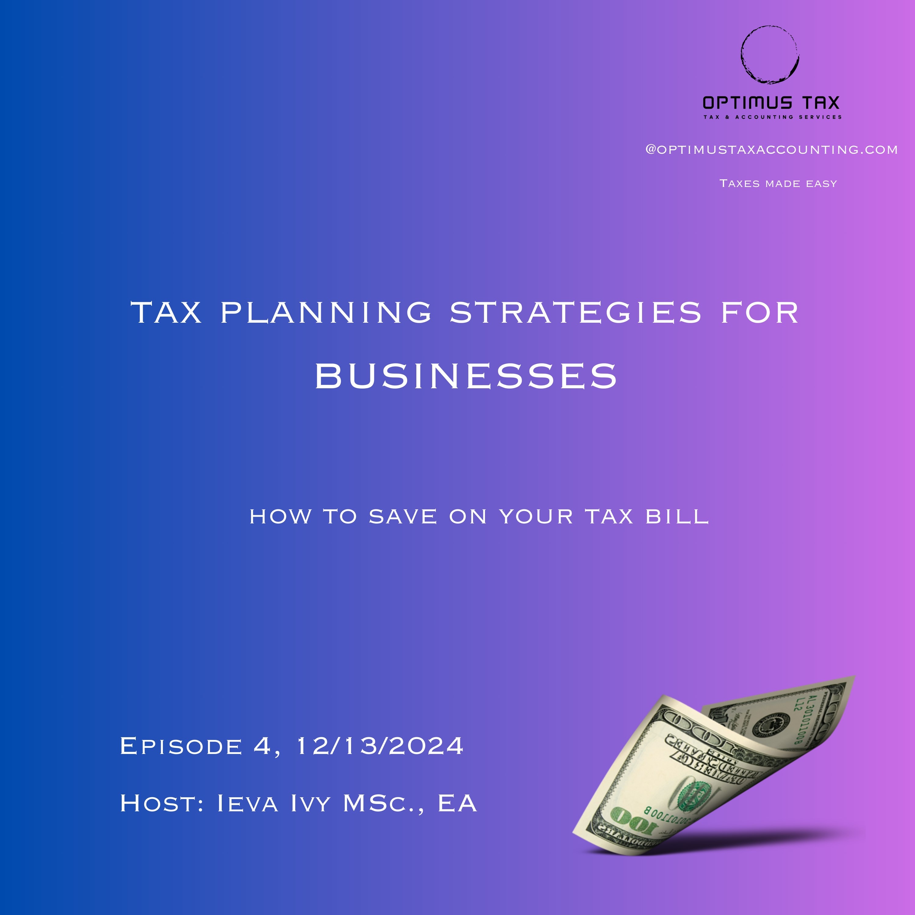 Tax Planning Strategies for Businesses