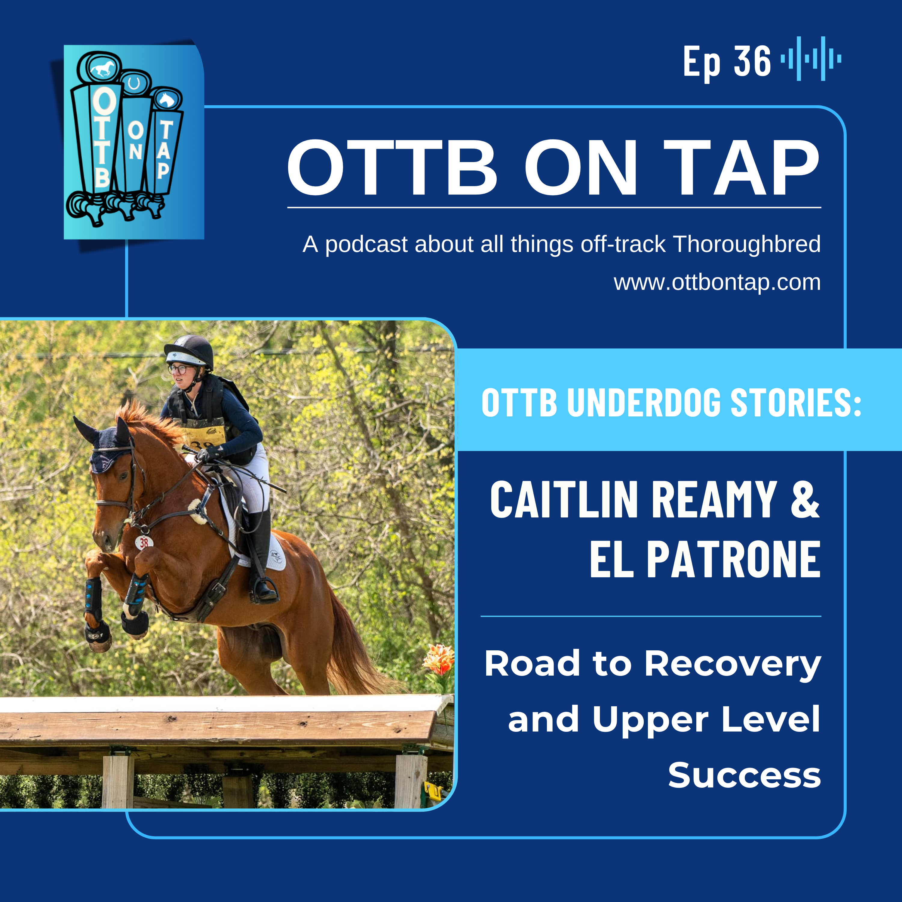 Ep 36: OTTB Underdogs: Caitlin Reamy & El Patrone’s Road to Recovery & Upper Level Success