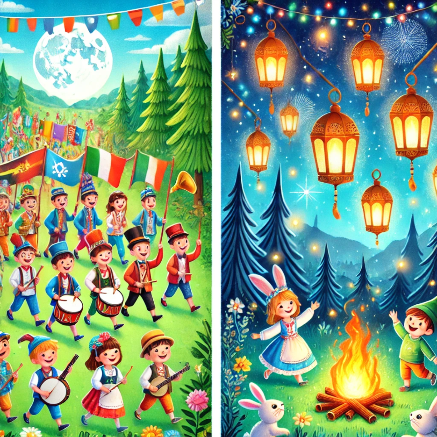 THE SPIRIT OF THE WOODS AND THE PARADE OF NATIONS